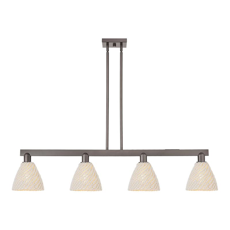 Bruno Marashlian Natural Ballston Dome 48 Inch Linear Suspension Light by Innovations Lighting