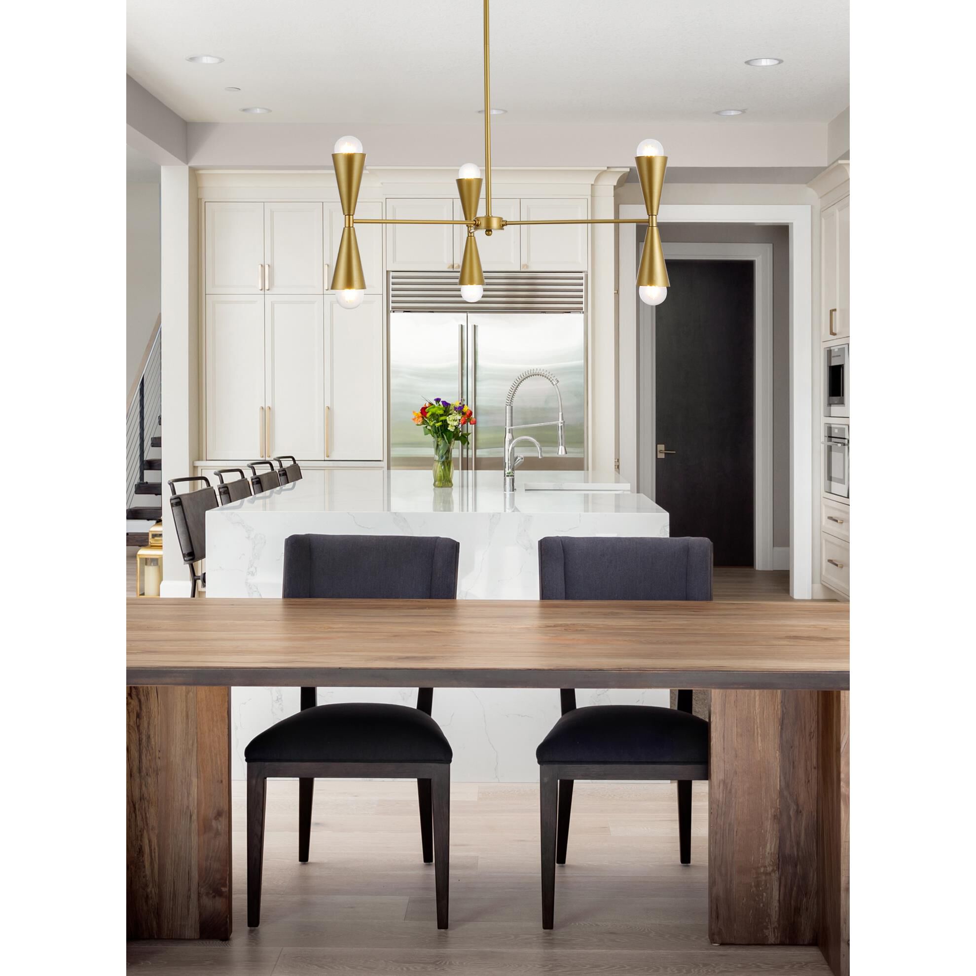 Cade 34 Inch 6 Light Chandelier by Elegant Lighting
