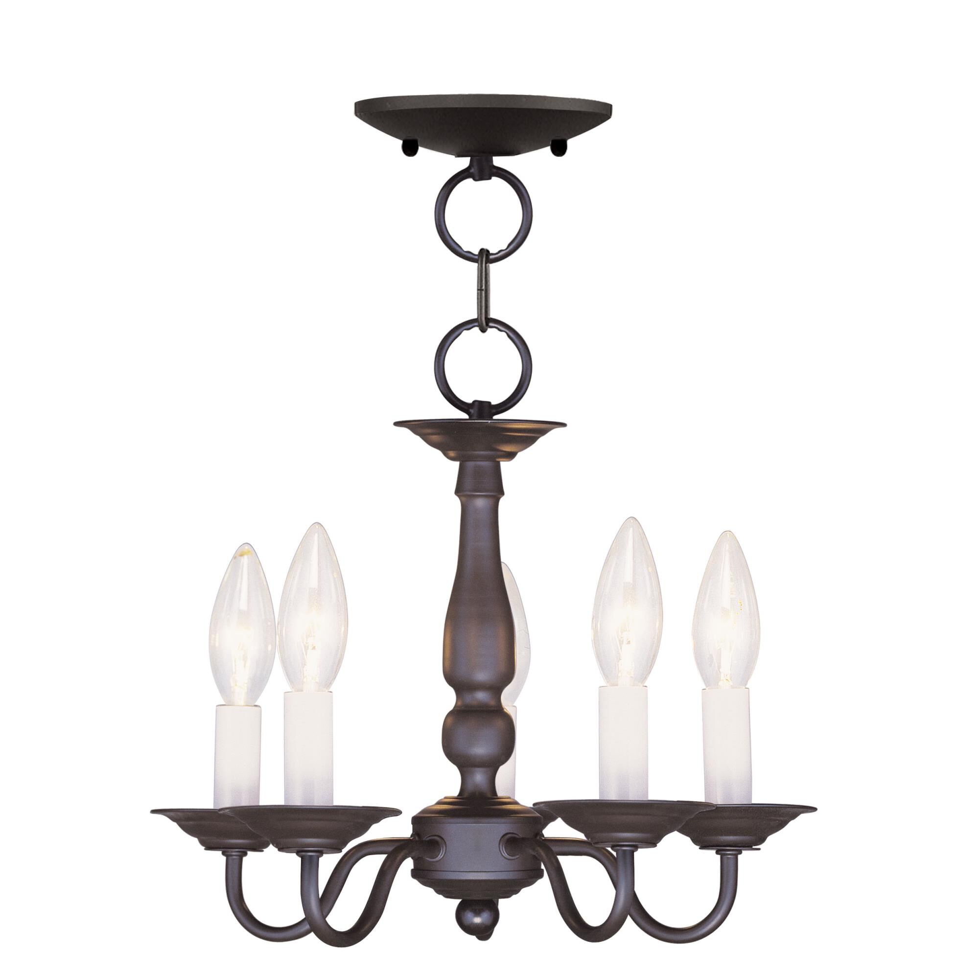 Williamsburgh 13 Inch 5 Light Mini Chandelier by Livex Lighting
