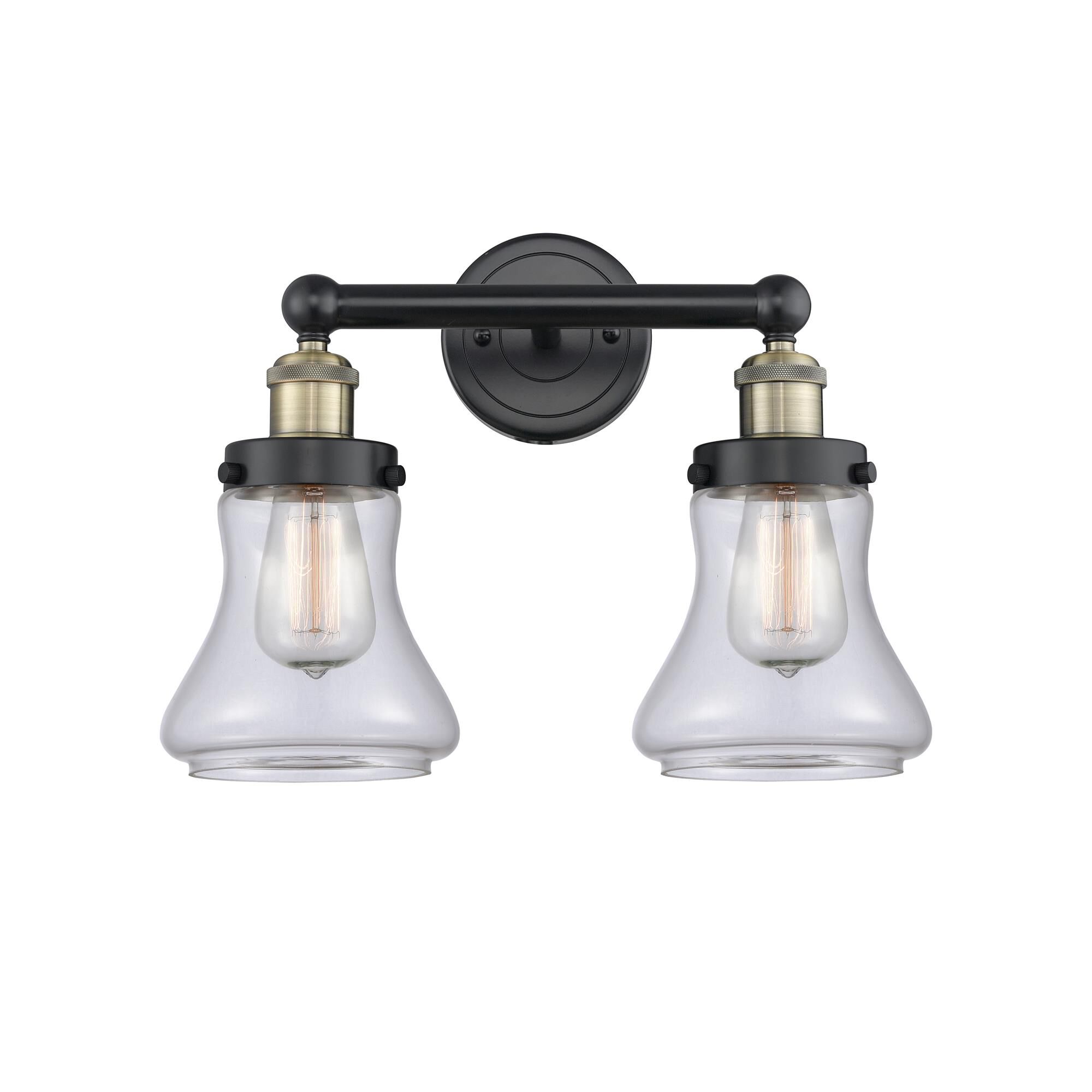 Shown in Black Antique Brass finish and Clear glass