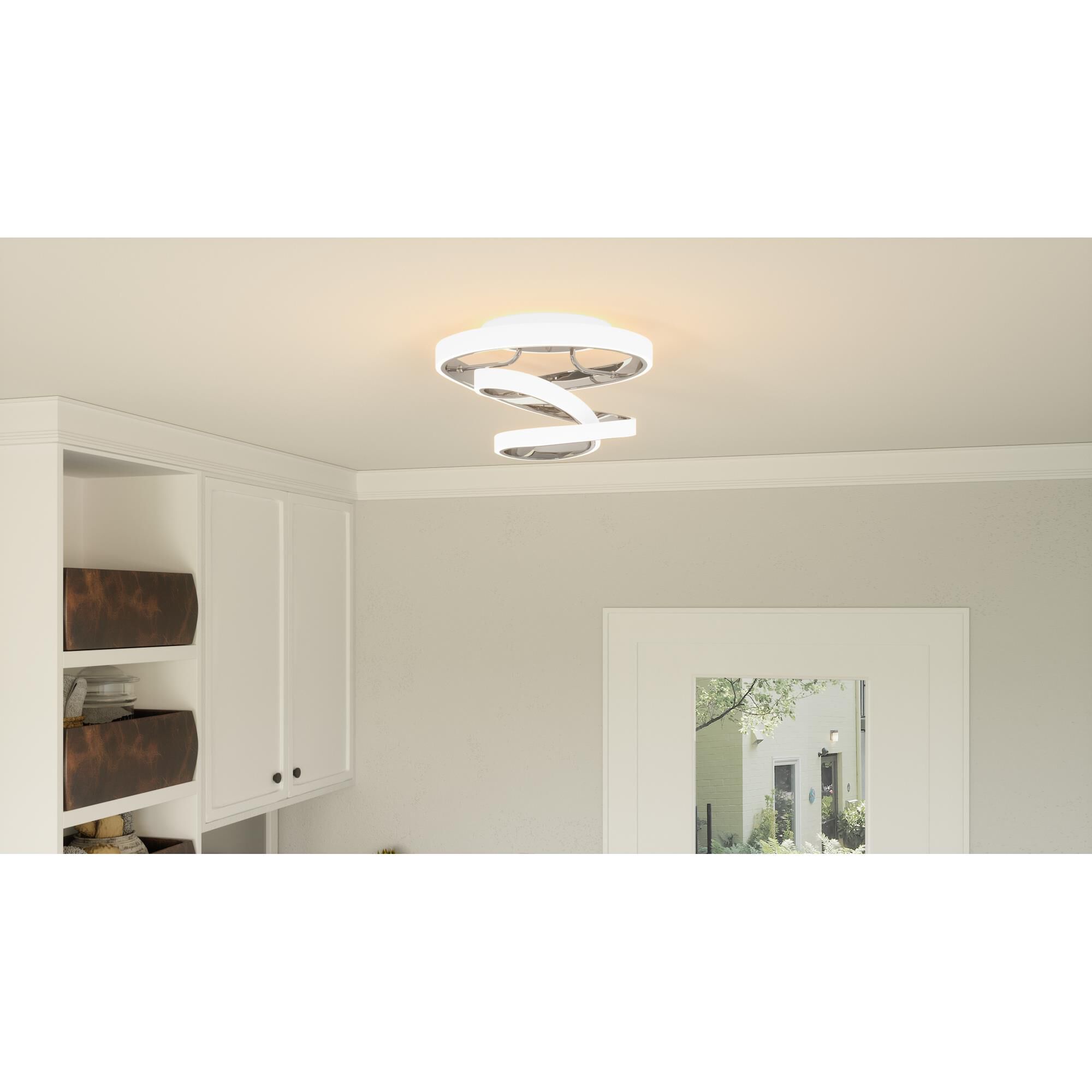 Aviva 13 Inch 1 Light LED Semi Flush Mount by Quoizel