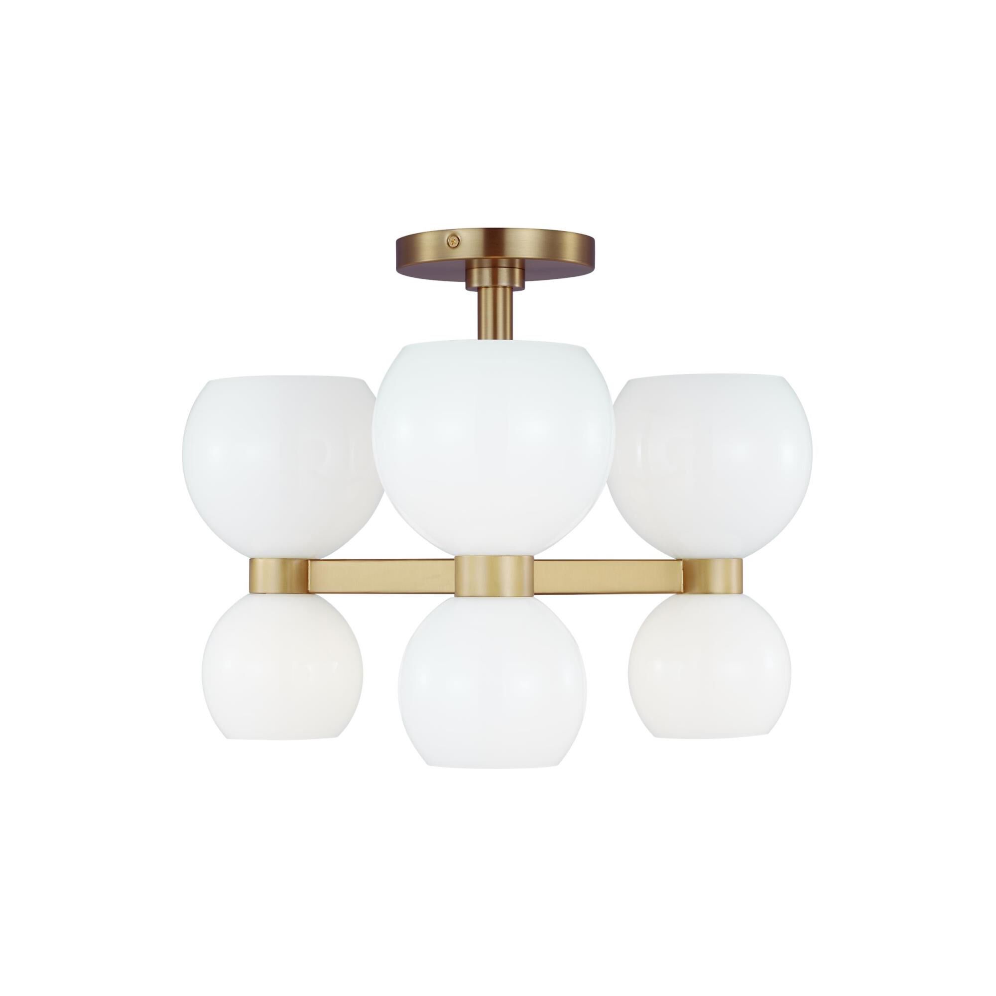 kate spade new york Londyn 20 Inch 6 Light Semi Flush Mount by Visual Comfort Studio Collection