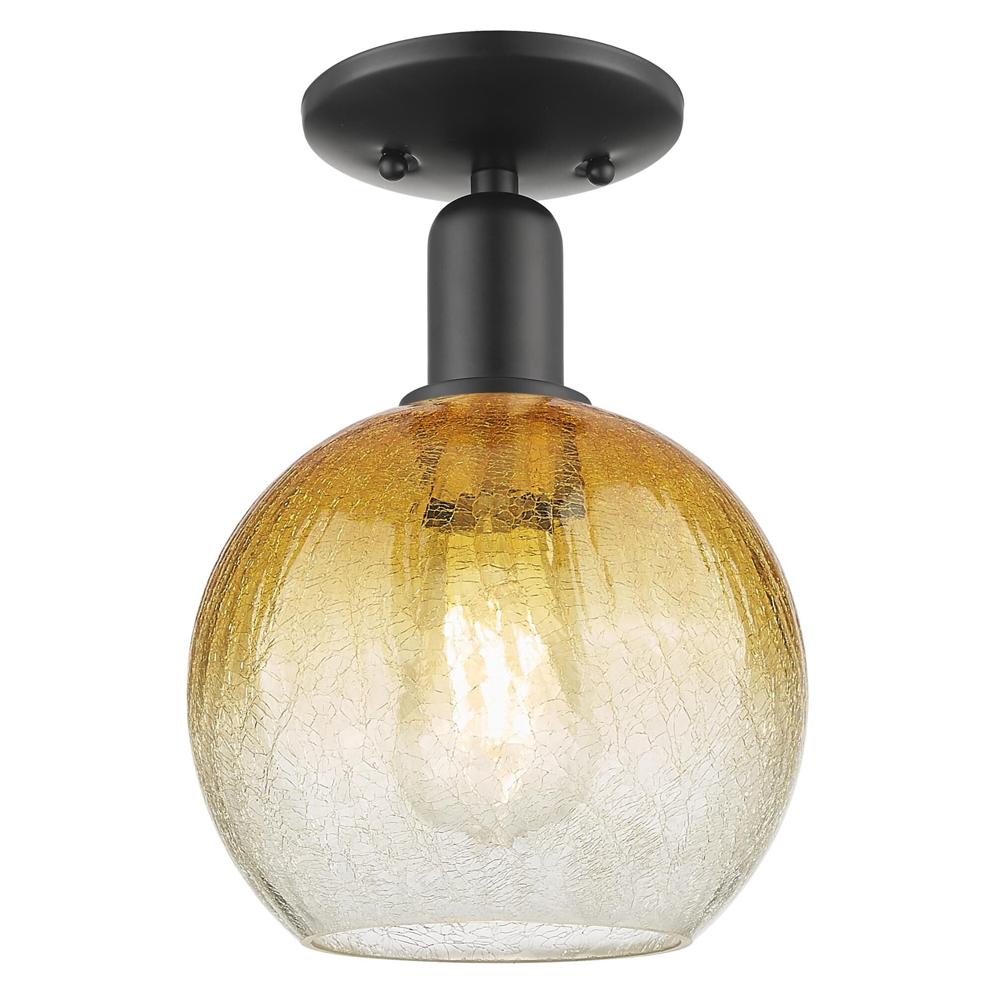 Shown in Matte Black finish and Amber glass