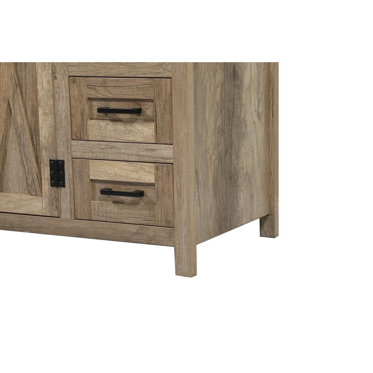 Shown in Natural Oak finish and With Backsplash accent