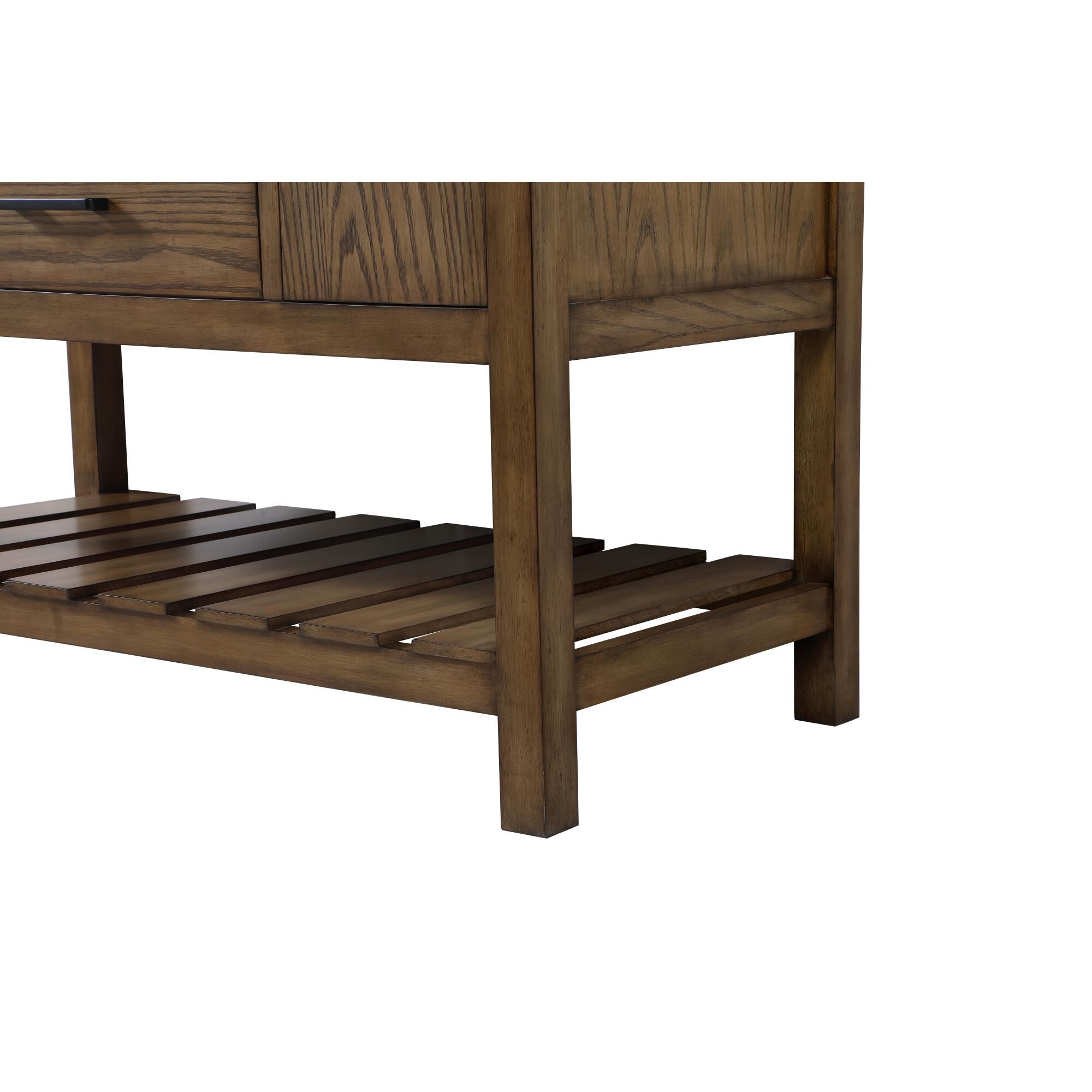 Shown in Driftwood finish and With Backsplash accent