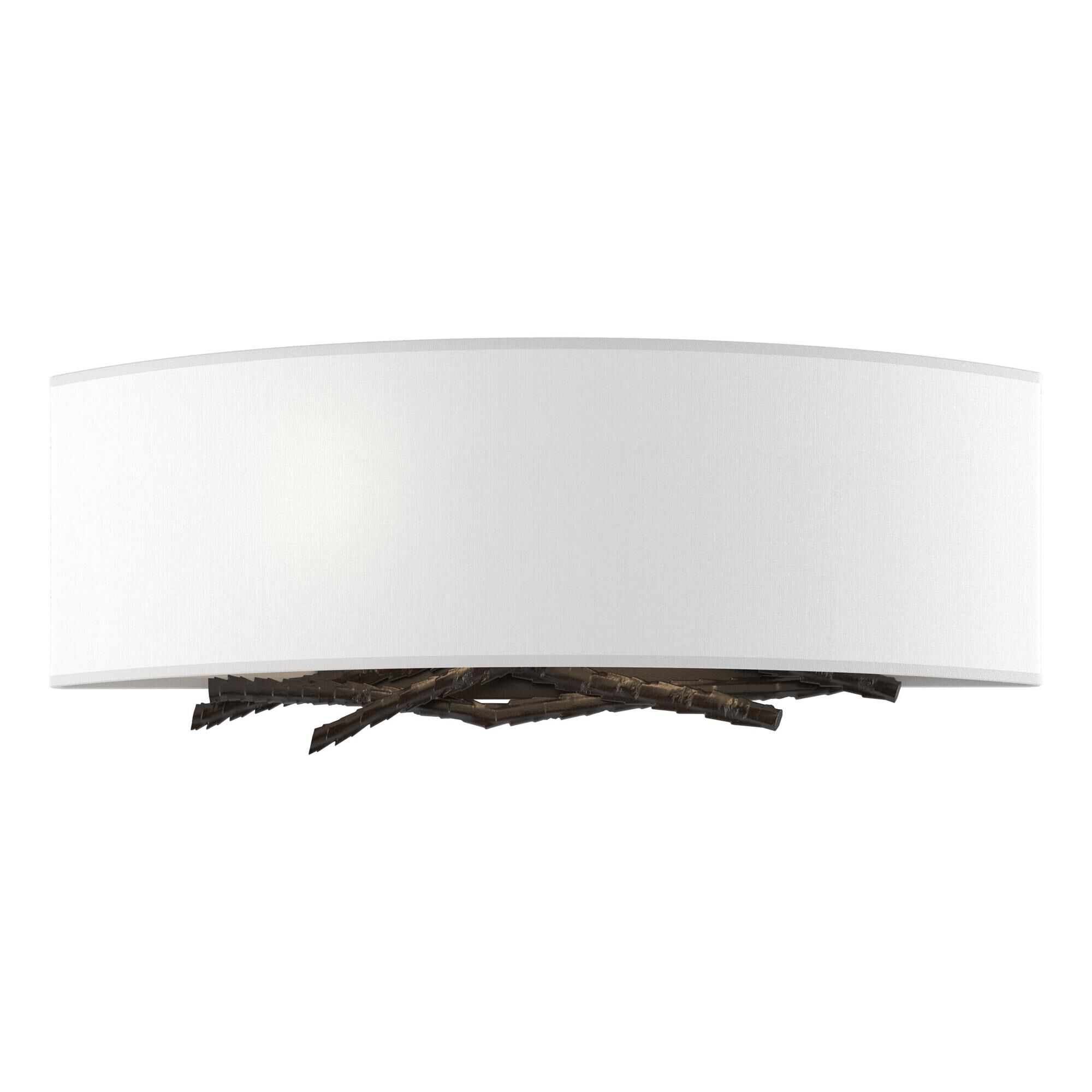 Shown in Oil Rubbed Bronze finish and Natural Anna shade