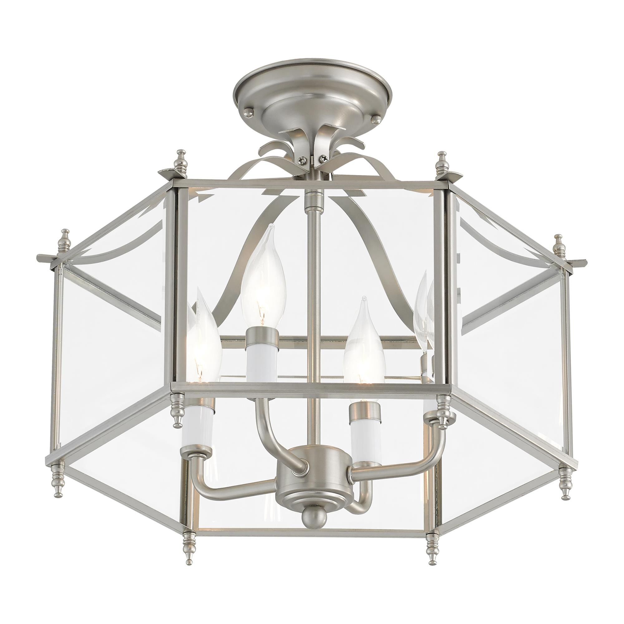 Livingston 15 Inch Cage Pendant by Livex Lighting