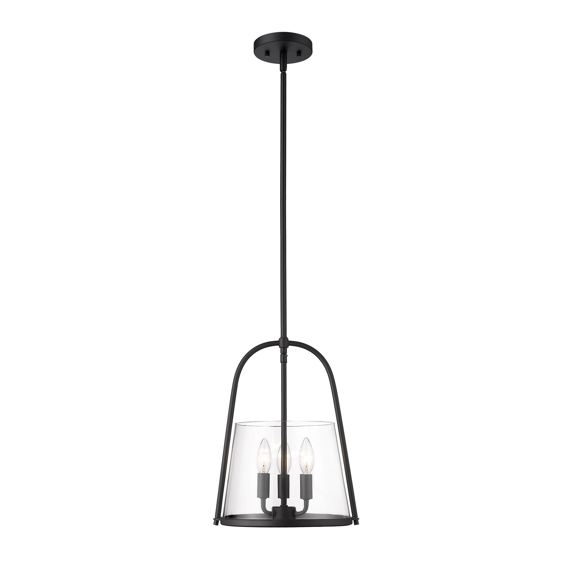 Shown in Brushed Nickel finish and Clear glass