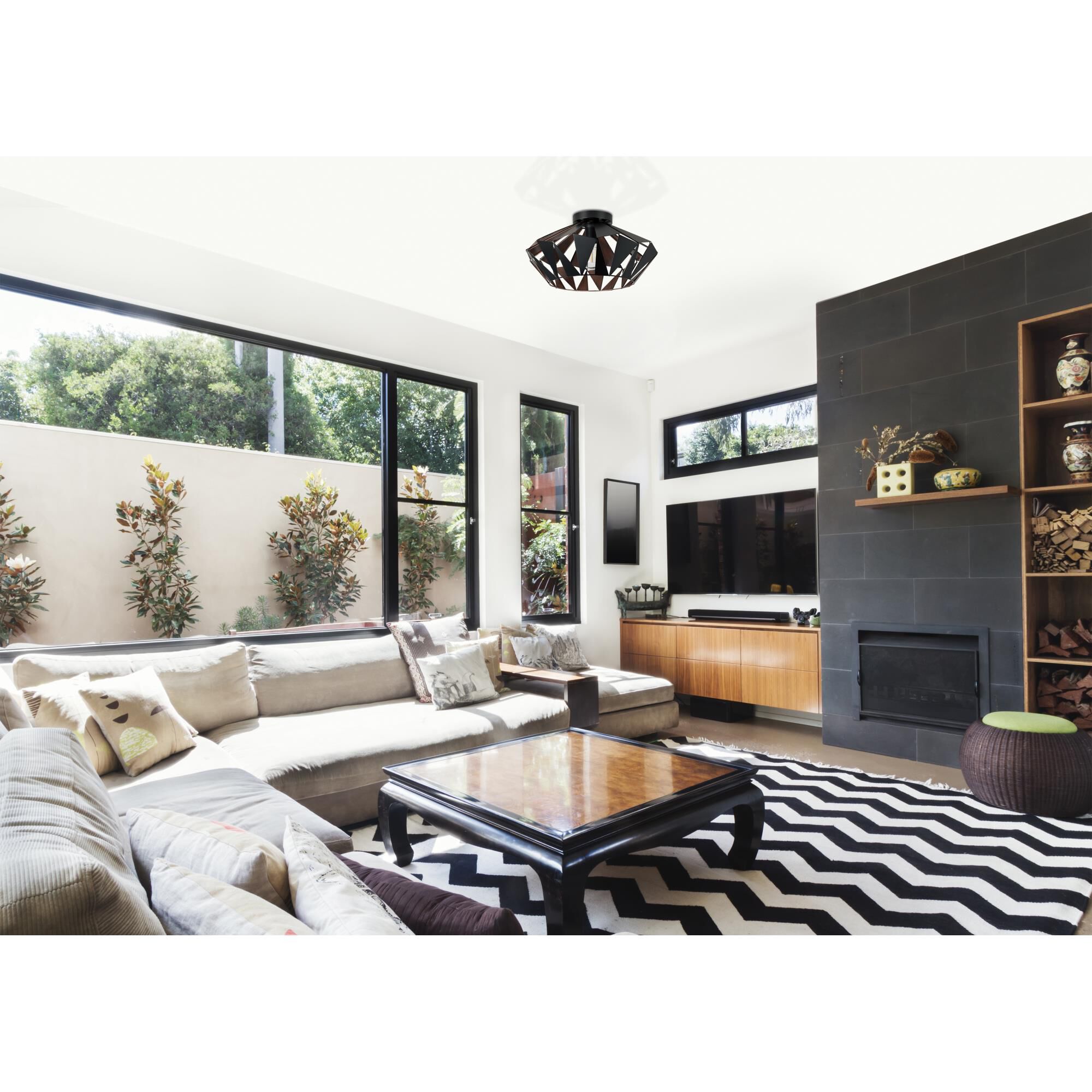 Shown in Matte Black and Copper finish