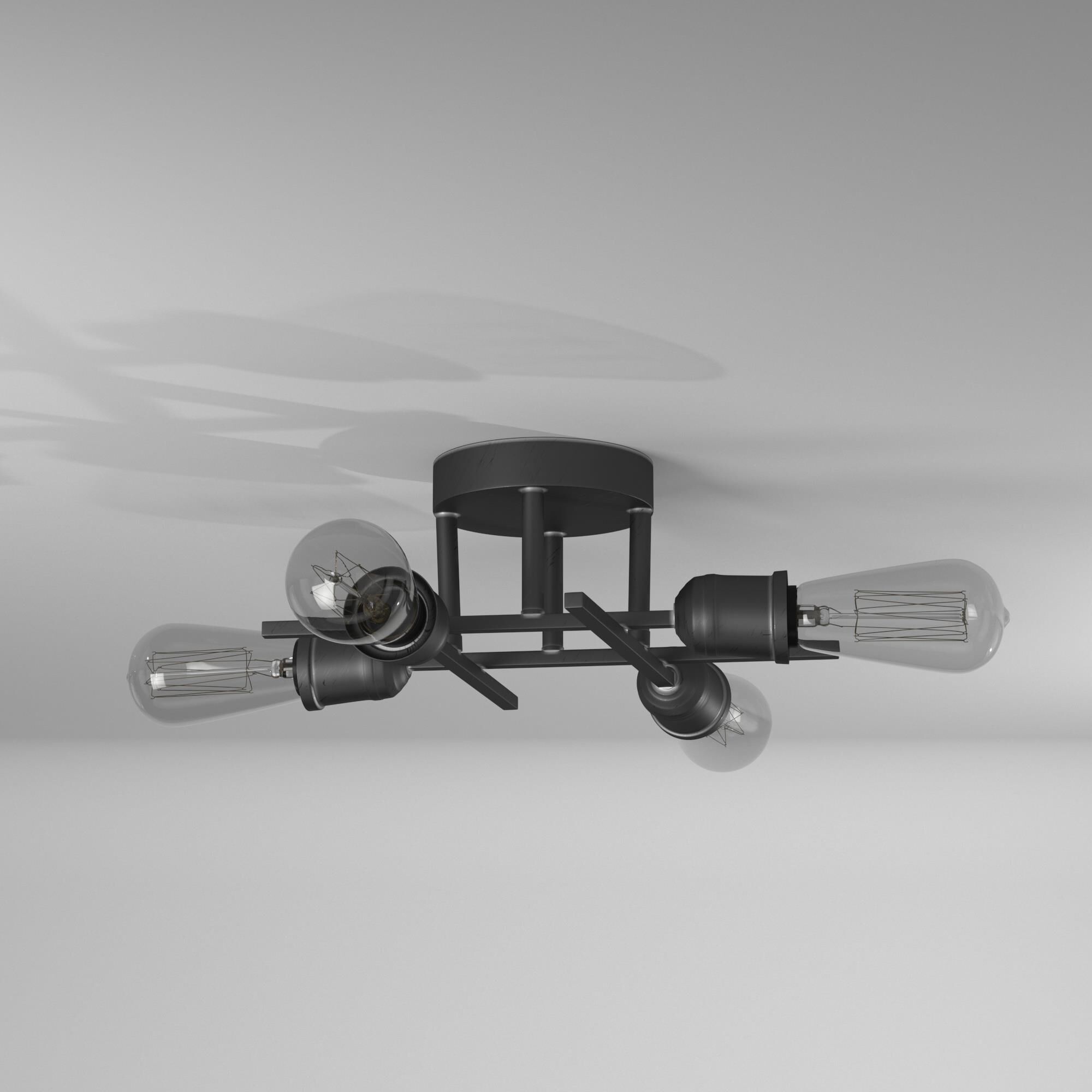 Nebraska 18 Inch 4 Light LED Semi Flush Mount by Dainolite