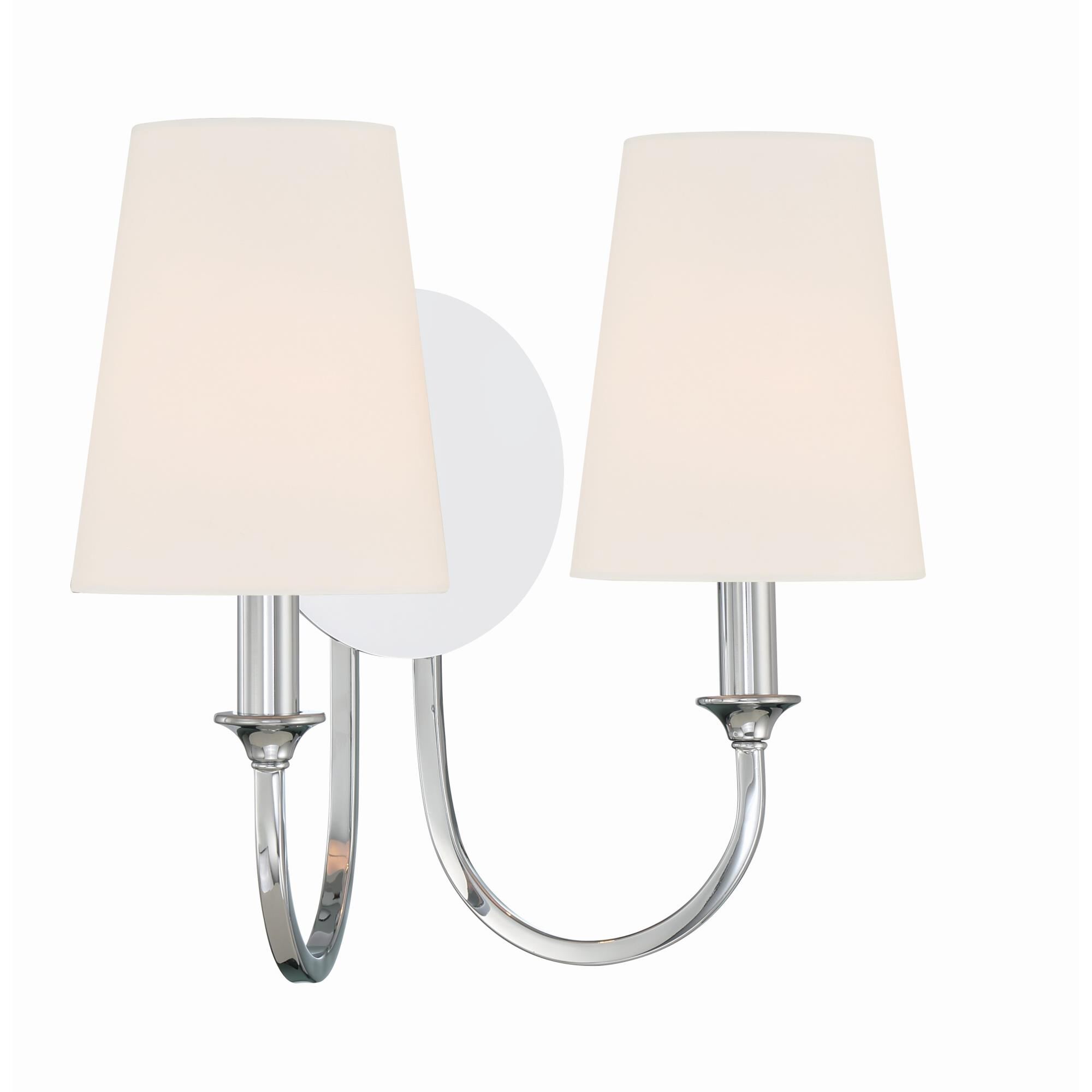 Shown in Polished Chrome finish and Silk shade