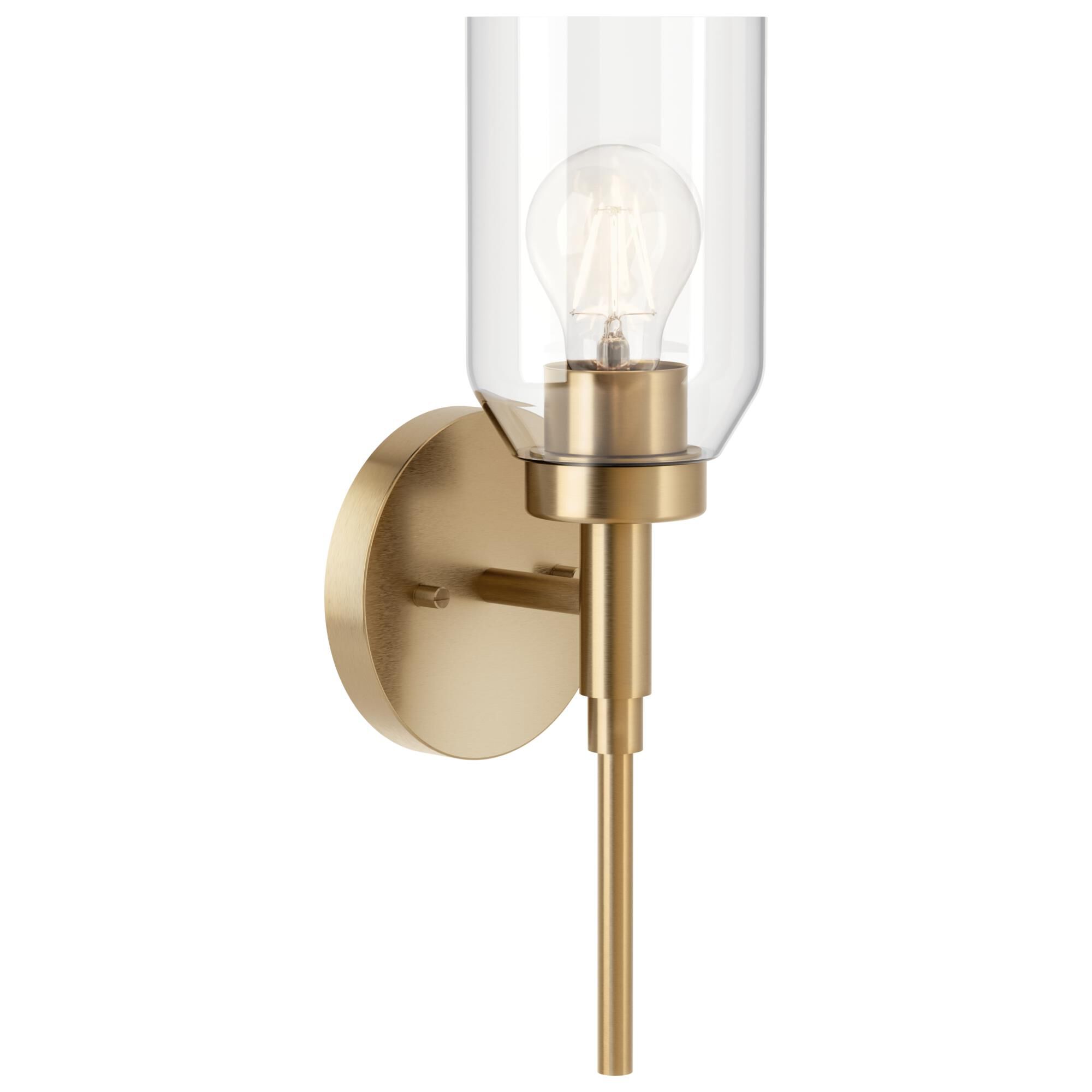 Shown in Champagne Bronze finish and Clear glass