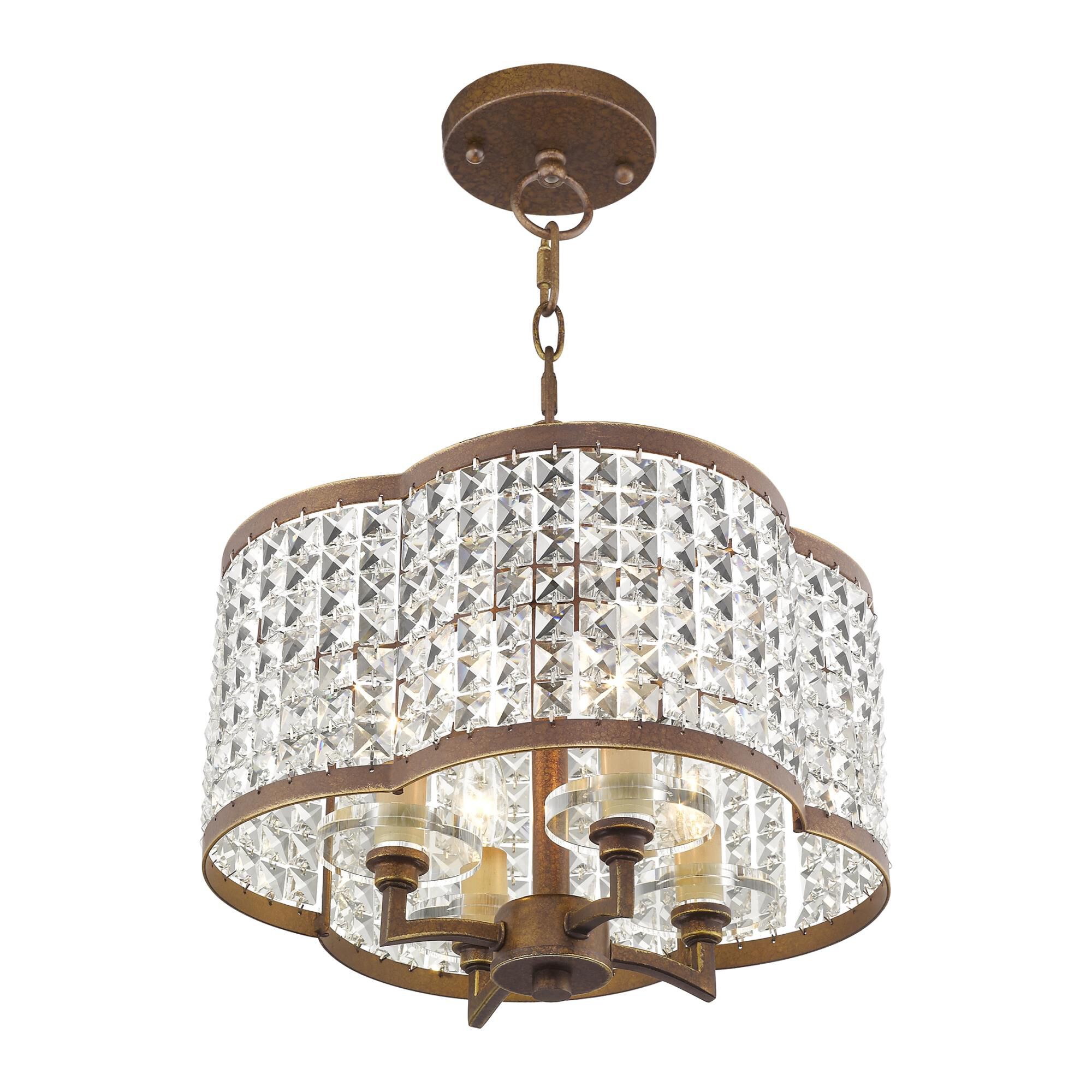 Grammercy 14 Inch 4 Light Mini Chandelier by Livex Lighting