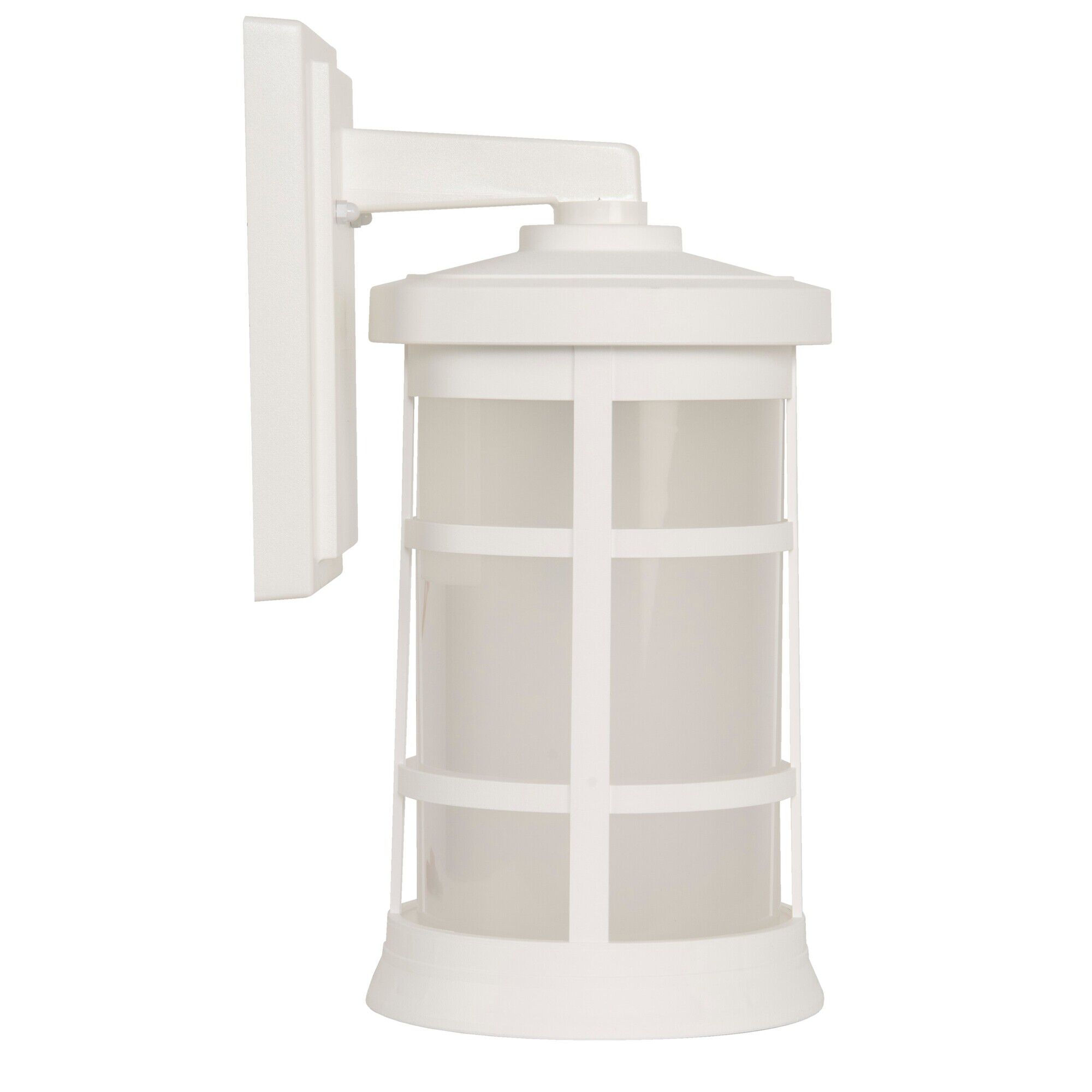 Shown in Textured White finish and Frosted Polycarbonate shade
