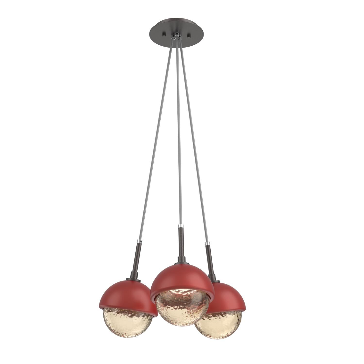 Shown in Graphite finish and Amber glass and Cinnamon Red accent