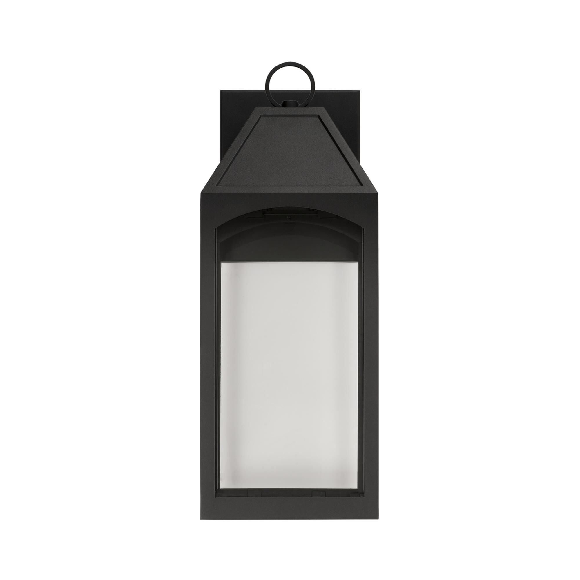 Shown in Black finish and Clear glass