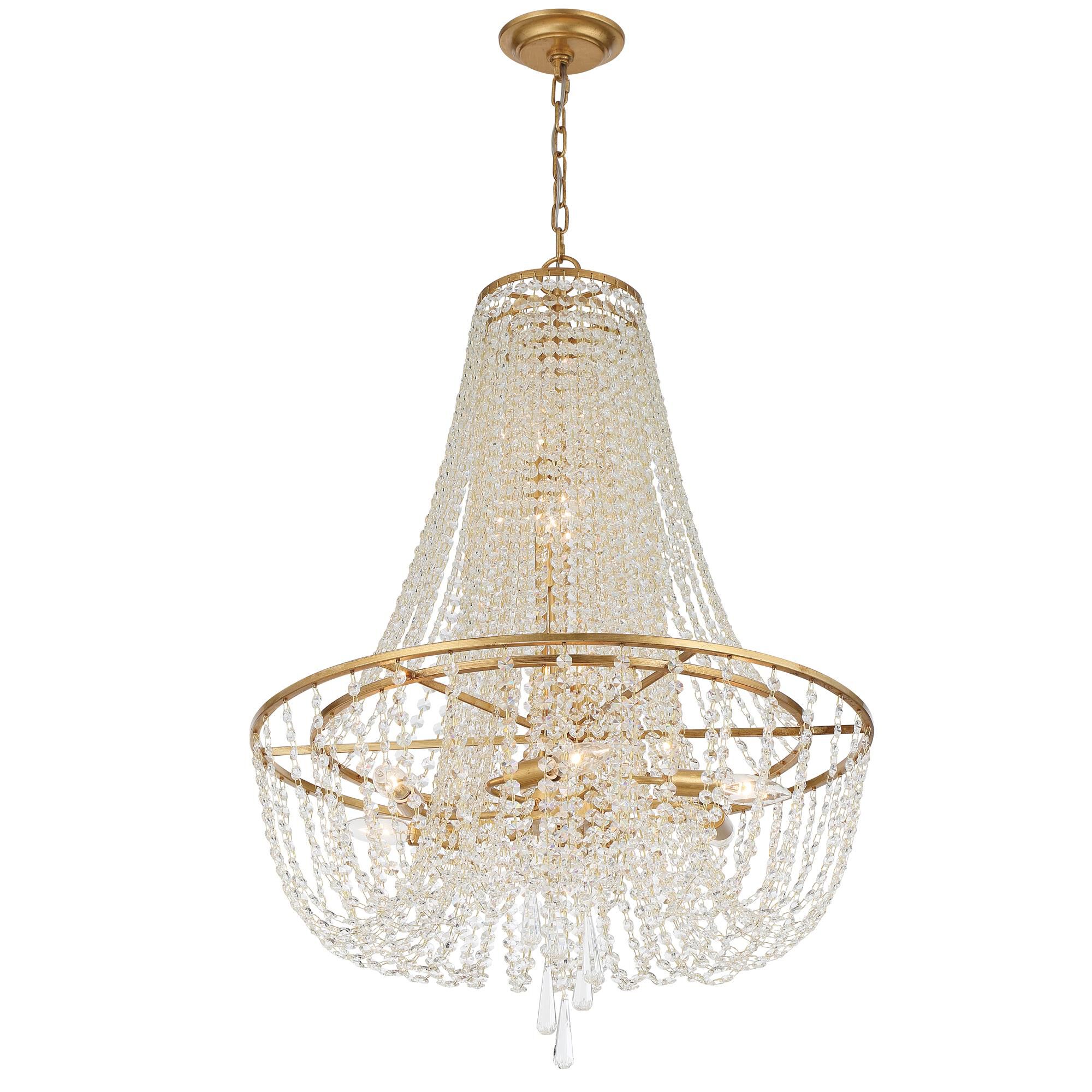 Arcadia 24 Inch 9 Light Chandelier by Crystorama