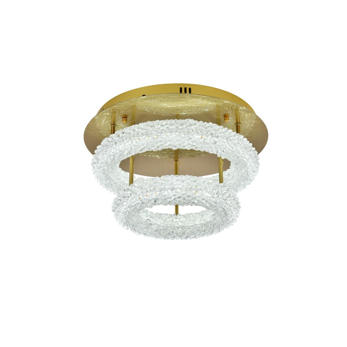 Shown in Satin Gold finish and Clear Royal Cut crystal