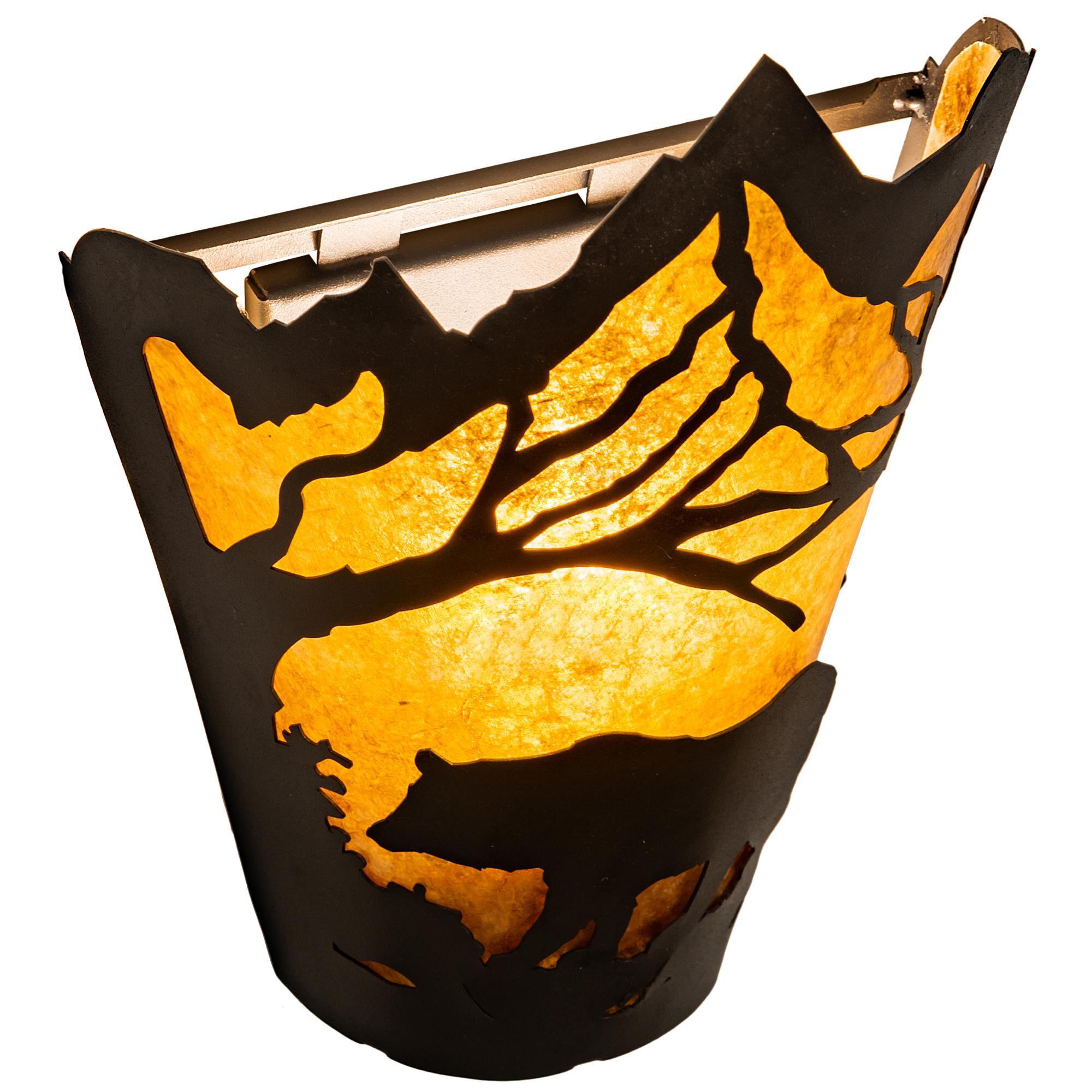 Meyda Lighting Bear At Dawn 12 Inch Tall Outdoor Wall Light