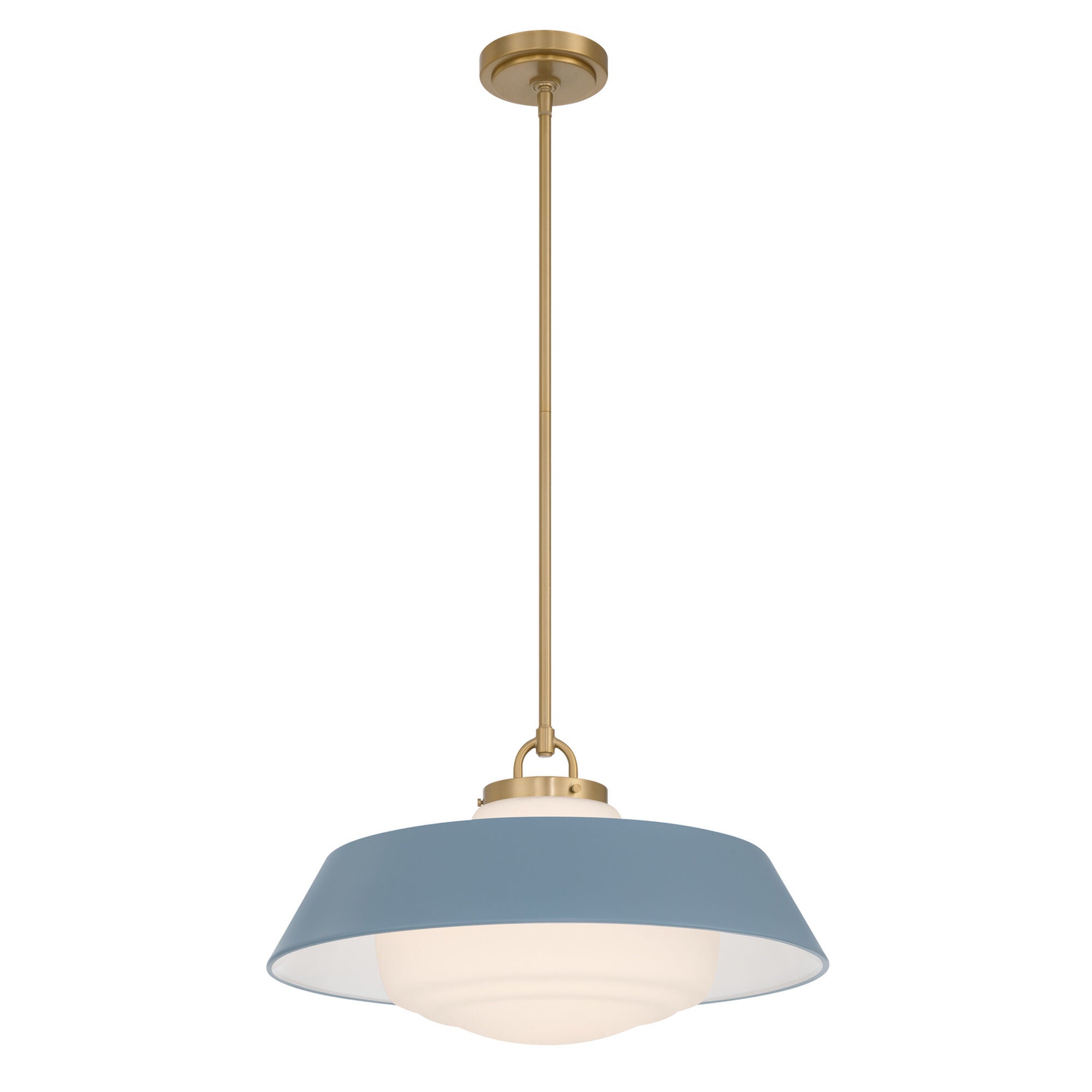 Shown in Vibrant Gold finish and Steel glass and Steel shade