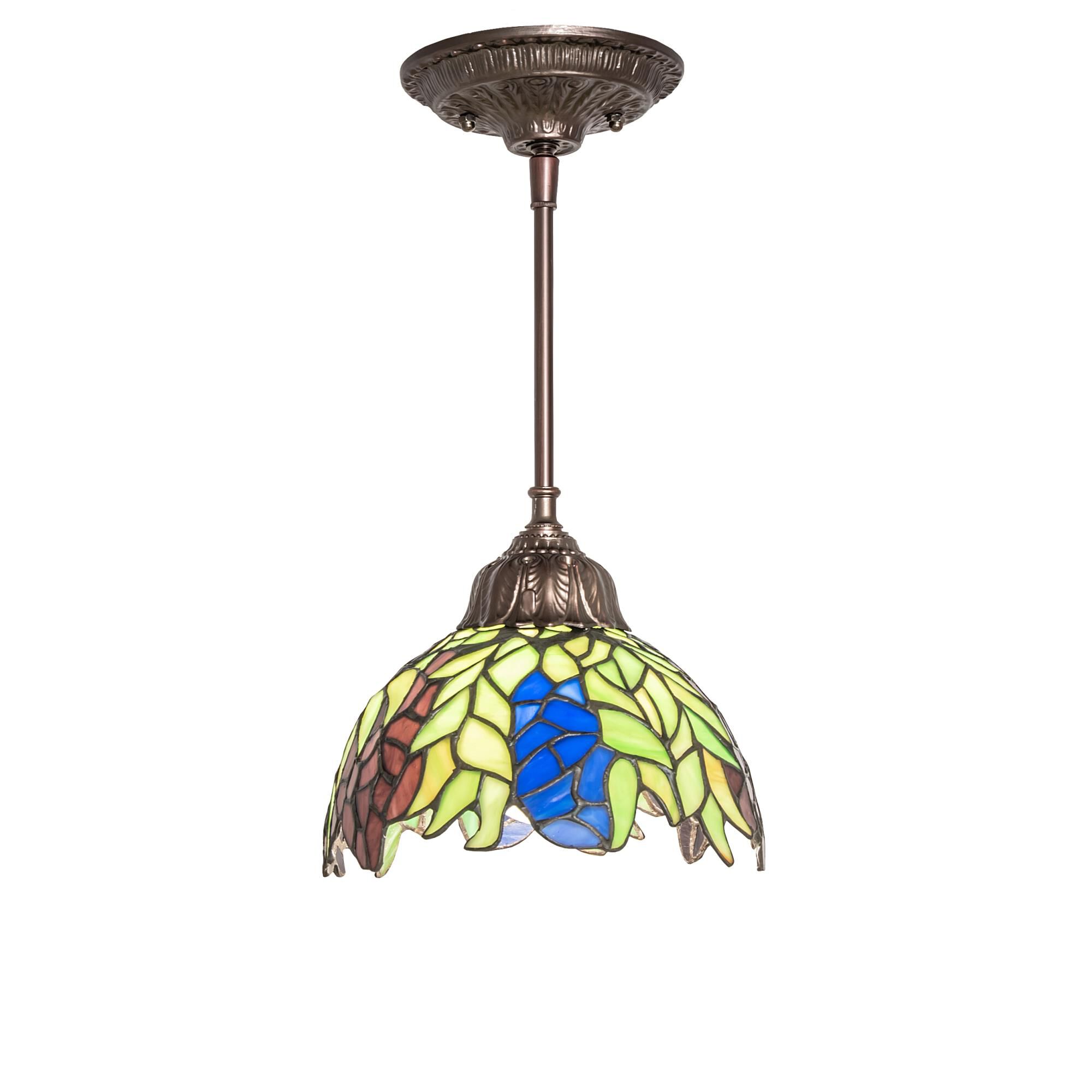 Meyda Lighting Tiffany Honey Locust 8 Inch Large Pendant