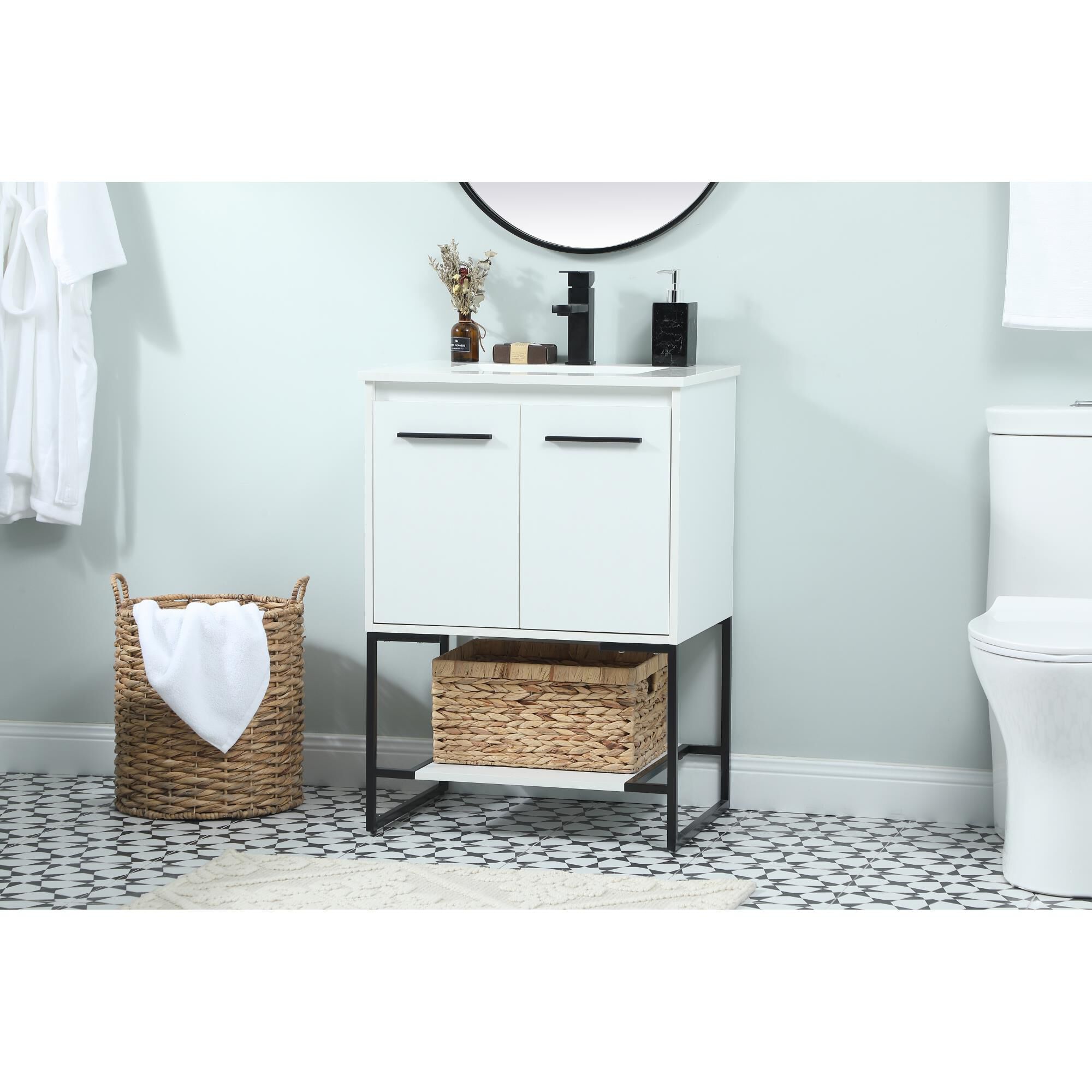 Shown in White finish