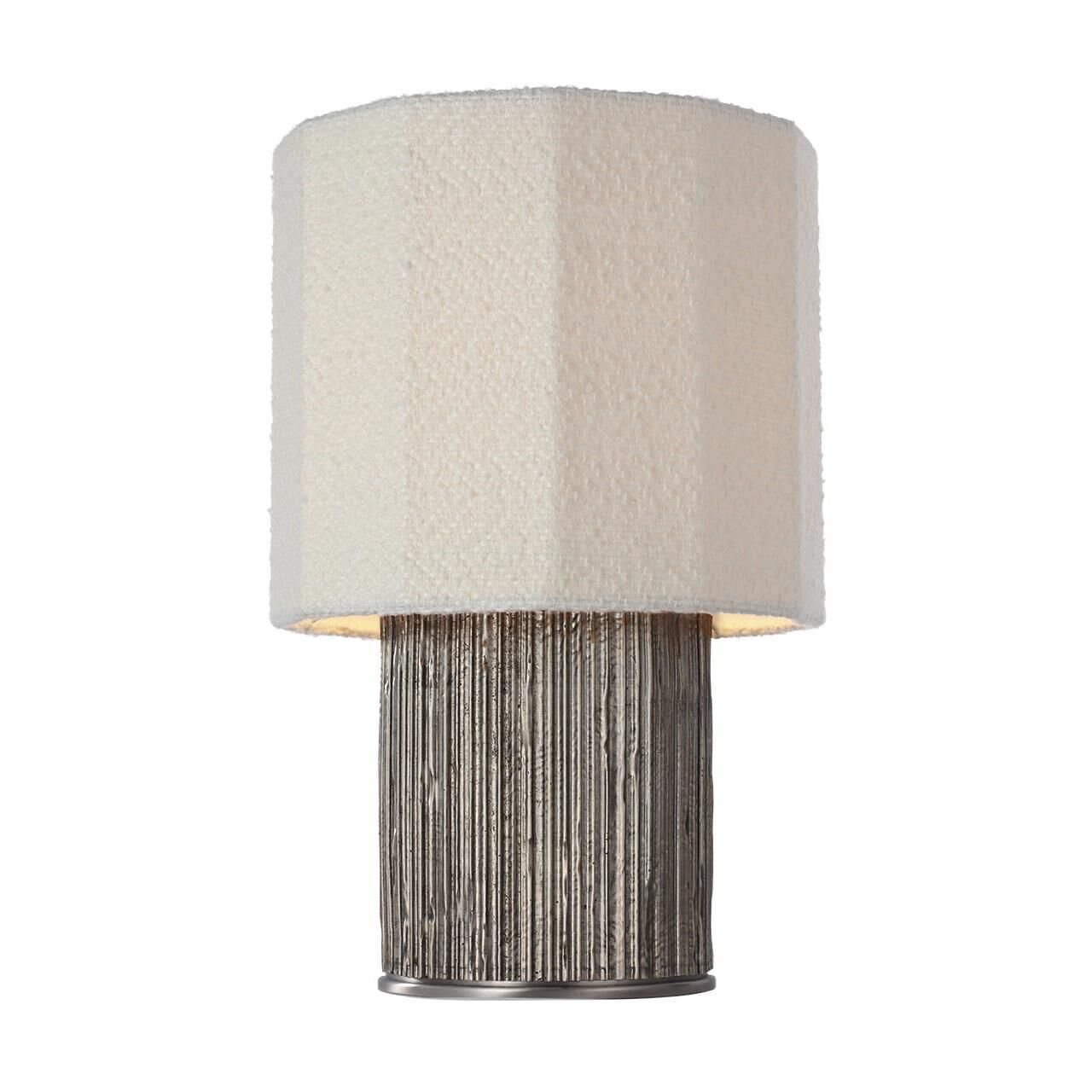 Shown in Ridged Graphite finish and Decorative Boucle shade