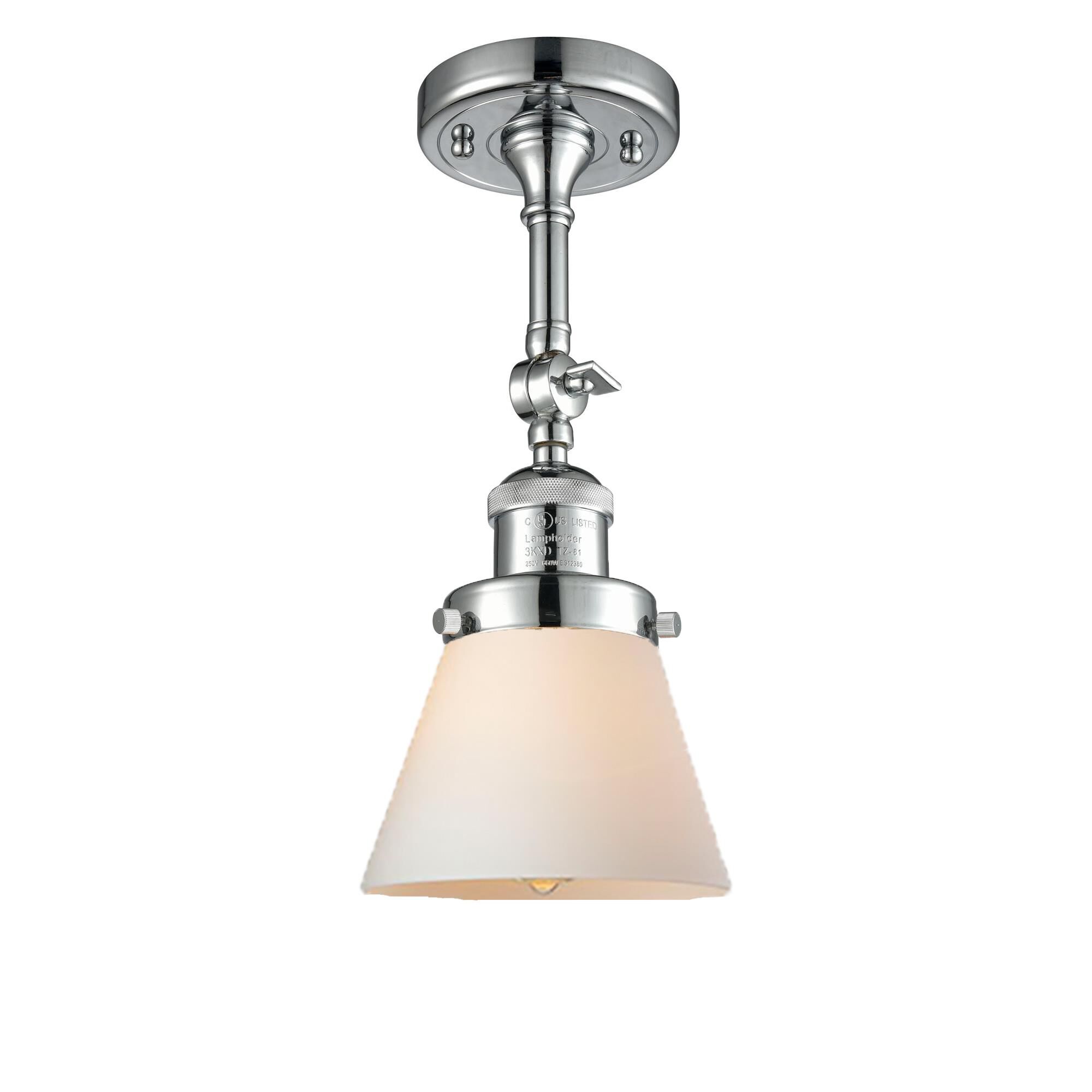 Bruno Marashlian Small Cone 6 Inch 1 Light Semi Flush Mount by Innovations Lighting