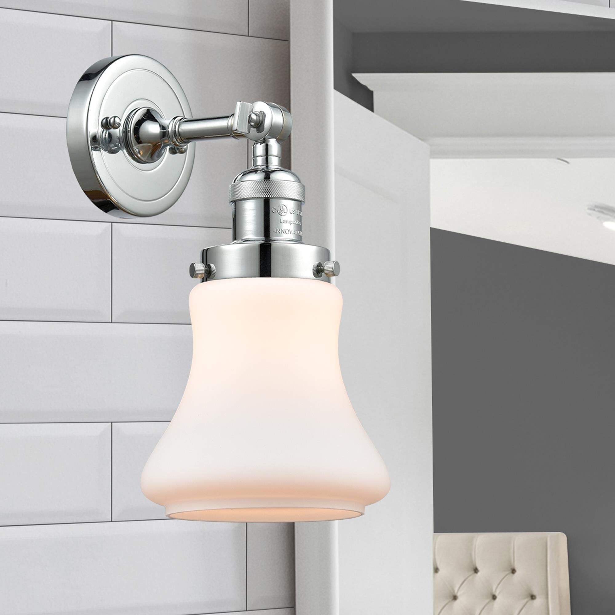 Shown in Polished Chrome finish and Matte White - Hour glass