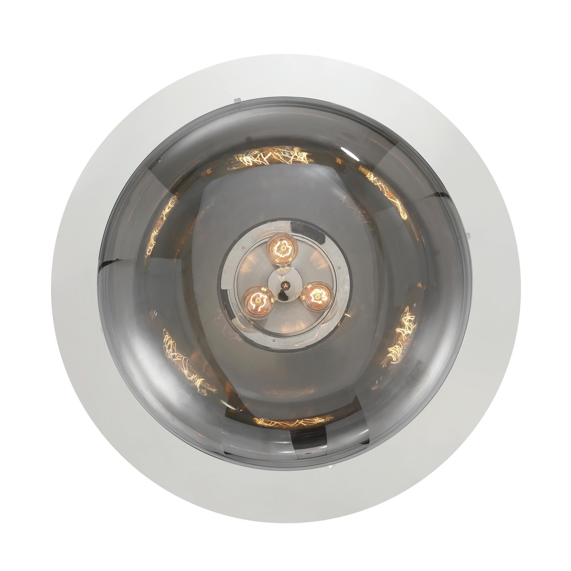 Shown in Nickel finish and Glass shade