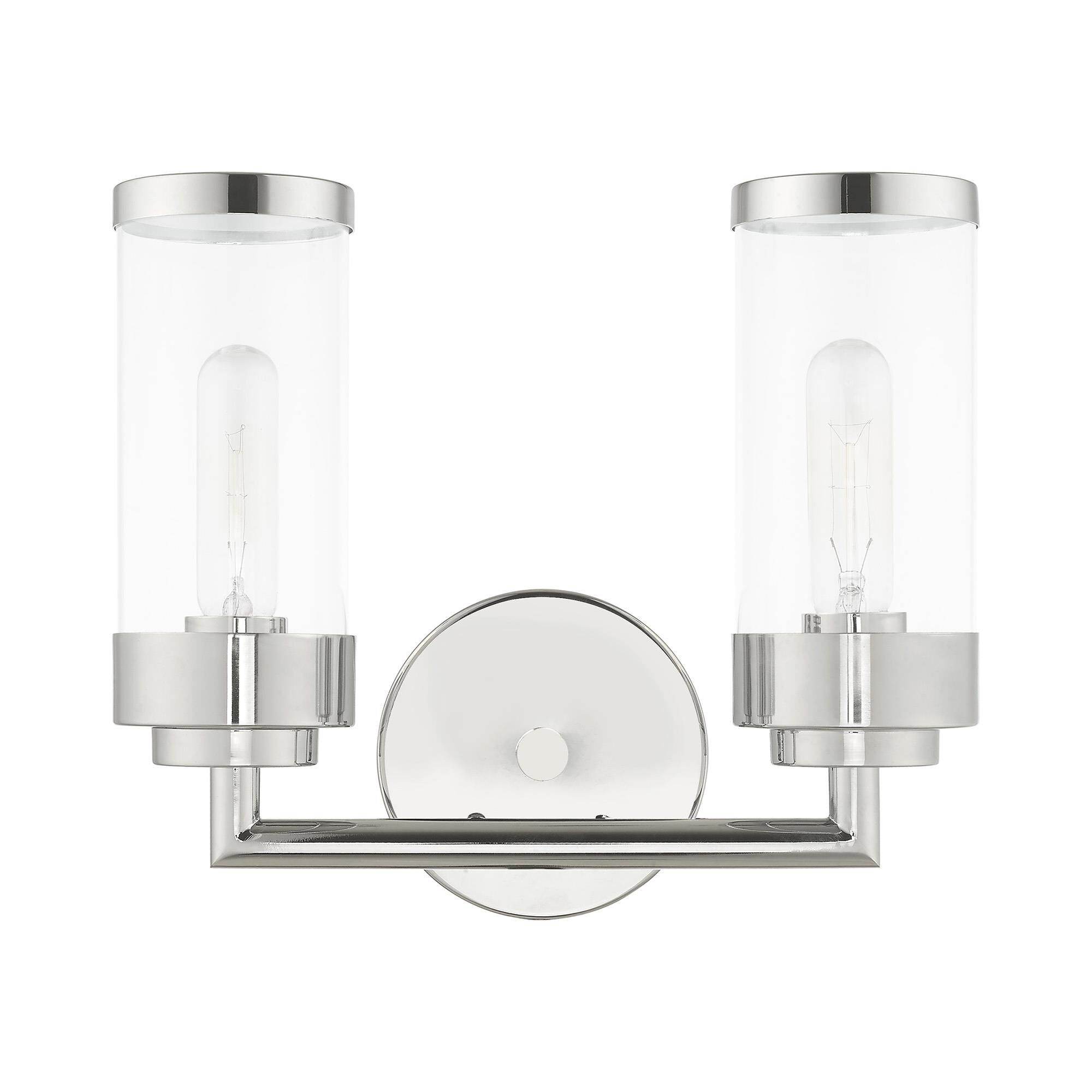 Shown in Polished Chrome finish and Clear glass