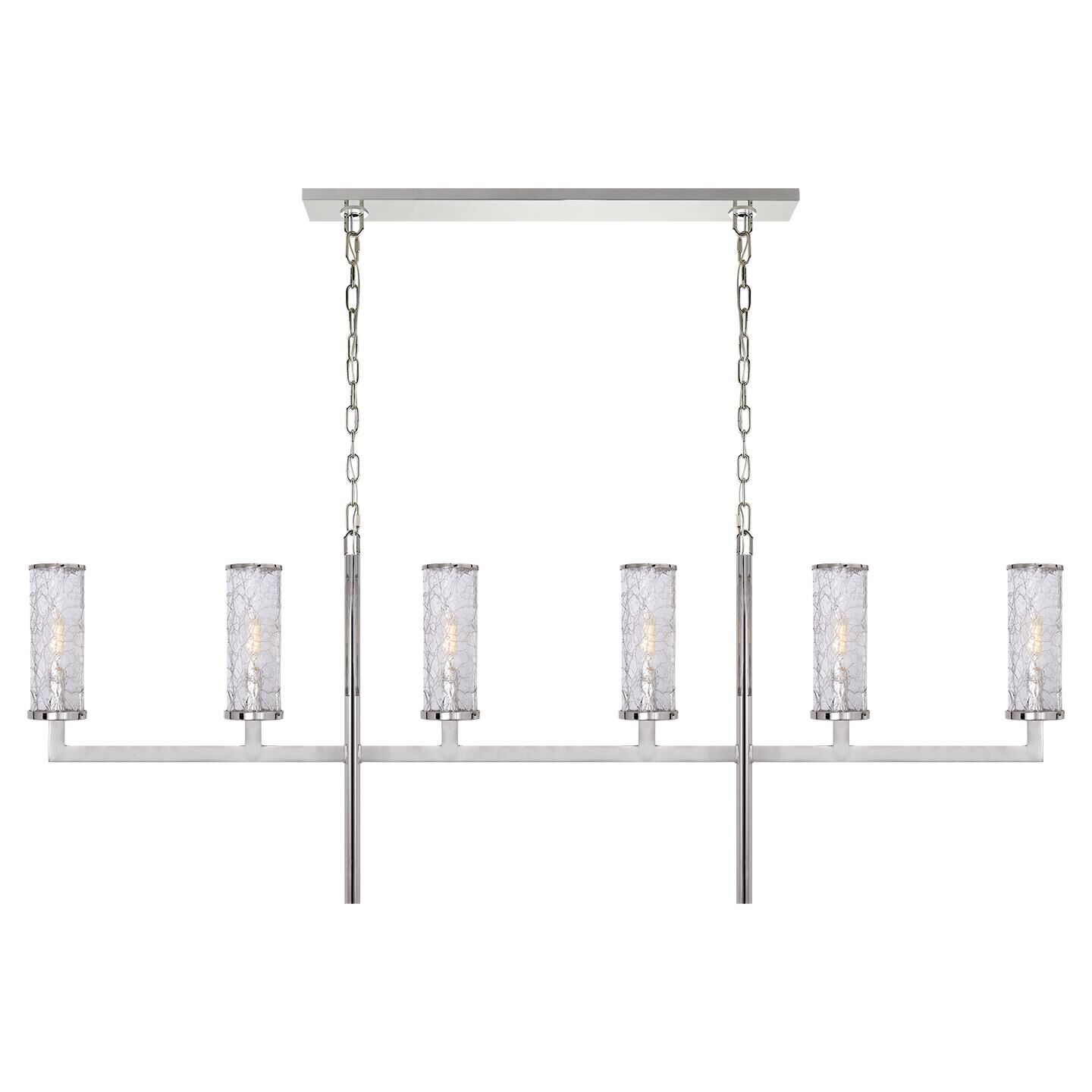 Kelly Wearstler Liaison 217 Inch 6 Light Linear Suspension Light by Visual Comfort Signature Collection