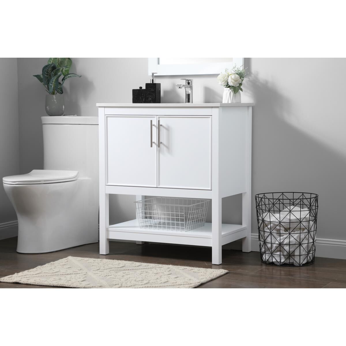 Shown in White finish