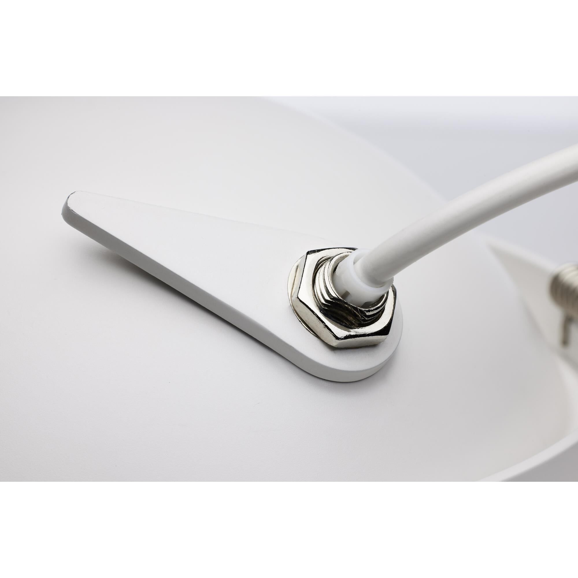 Shown in White finish and 0 glass and 0 shade