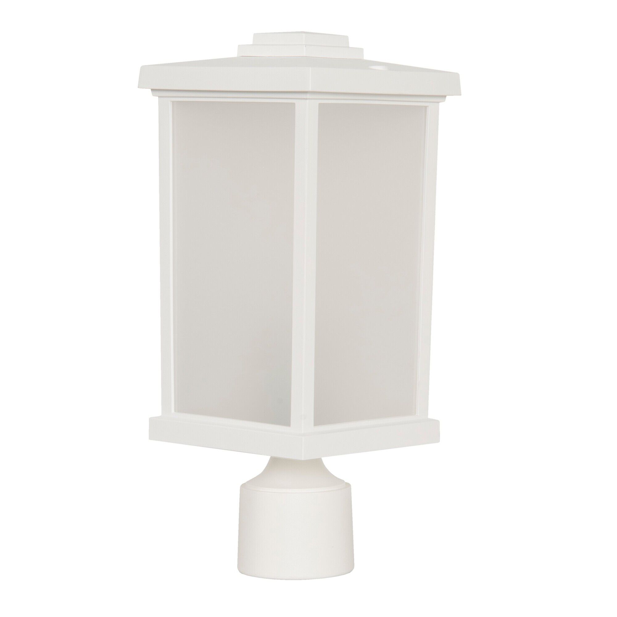 Shown in Textured White finish and Frosted glass and Polycarbonate shade