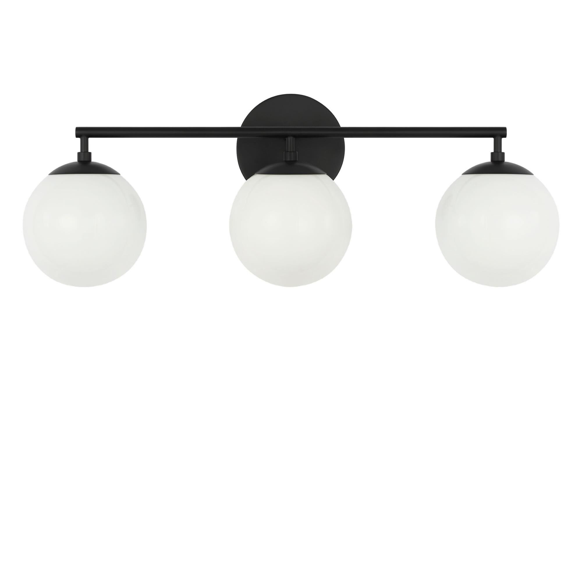 Shown in Midnight Black finish and Clear White glass