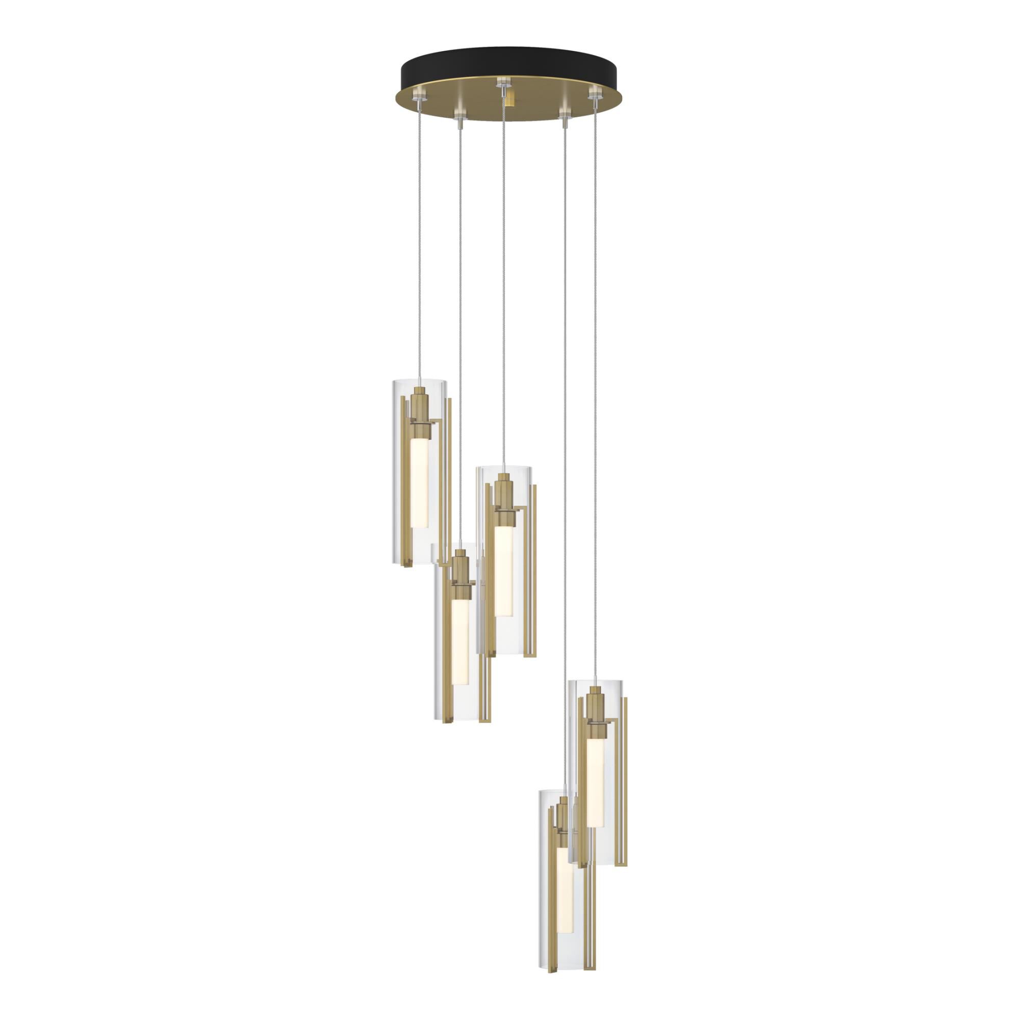 Exos Glass 14 Inch Multi Light Pendant by Hubbardton Forge