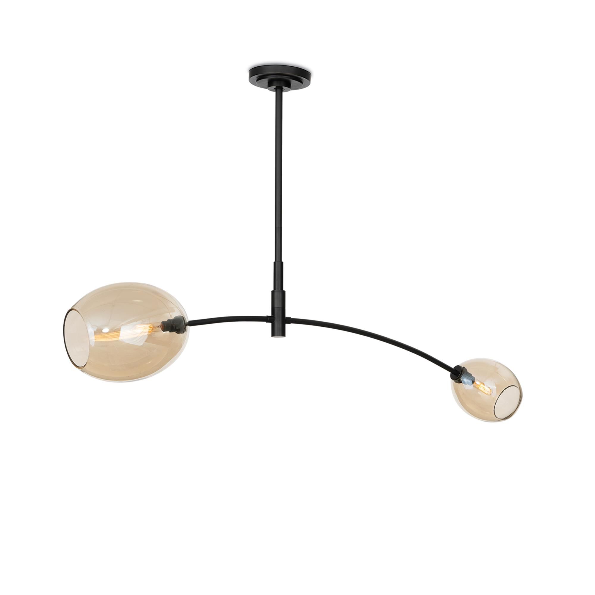 Shown in Oil Rubbed Bronze finish and Glass shade