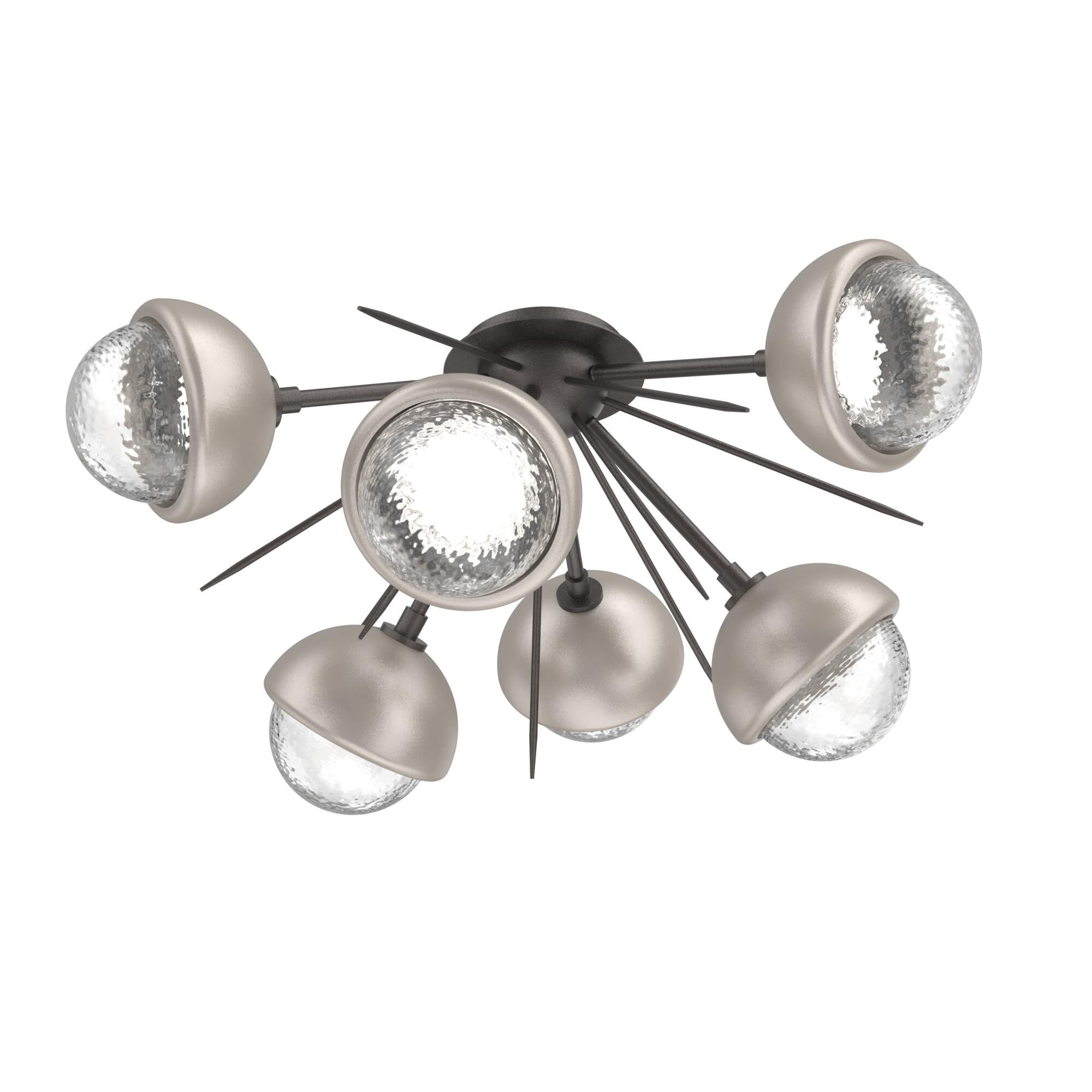 Levi Wilson Cabochon 28 Inch Semi Flush Mount by Hammerton Studio