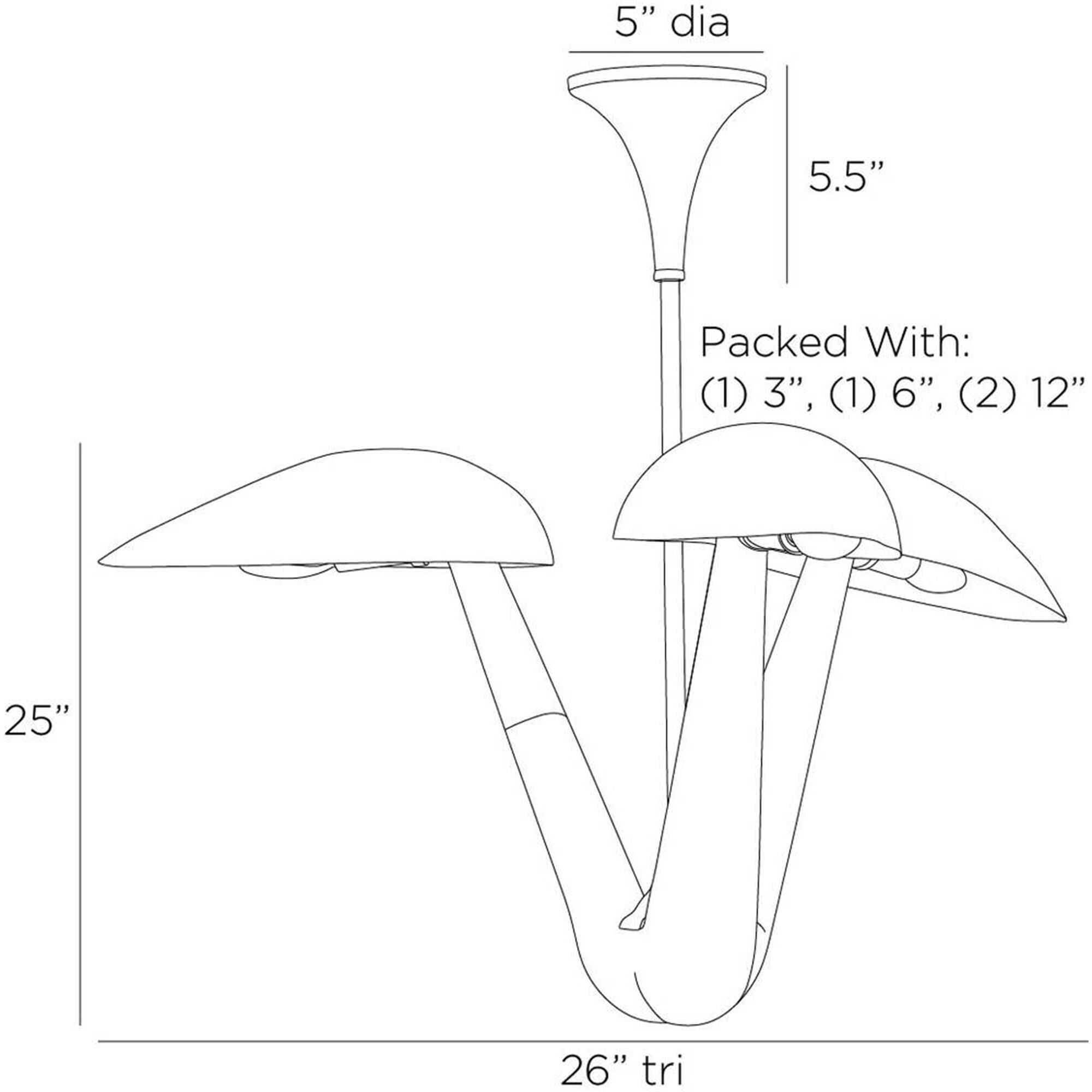 Everglades 26 Inch Semi Flush Mount by Arteriors Home