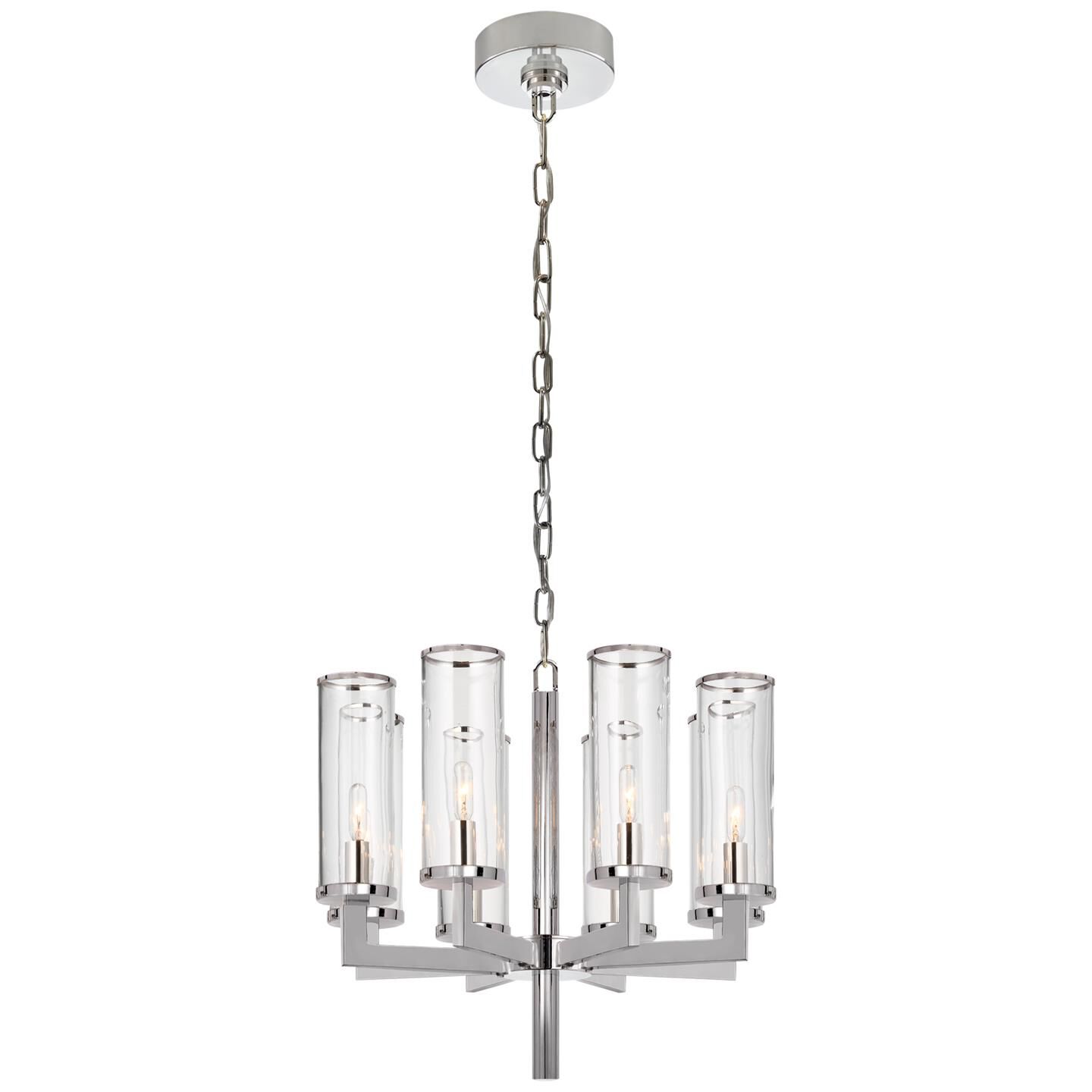 Shown in Polished Nickel finish and Clear glass