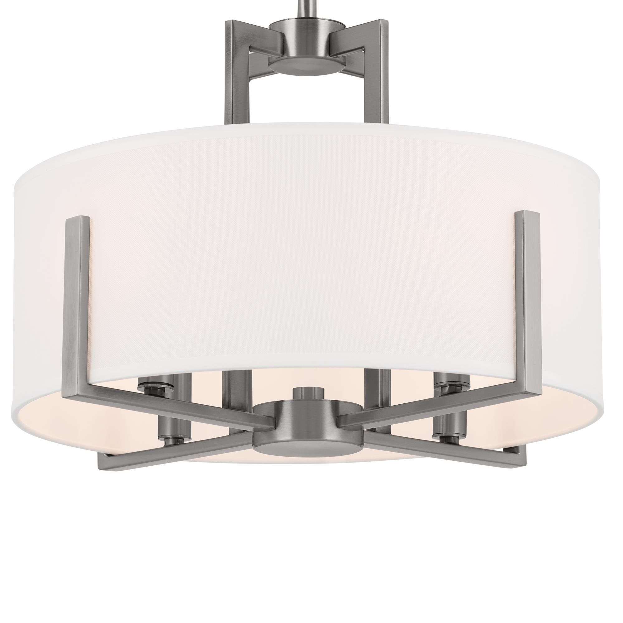 Shown in Classic Pewter finish and Fabric and Drum Linen shade