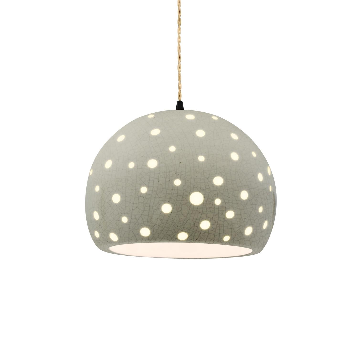 Shown in Matte Black finish and Celadon Green Crackle shade
