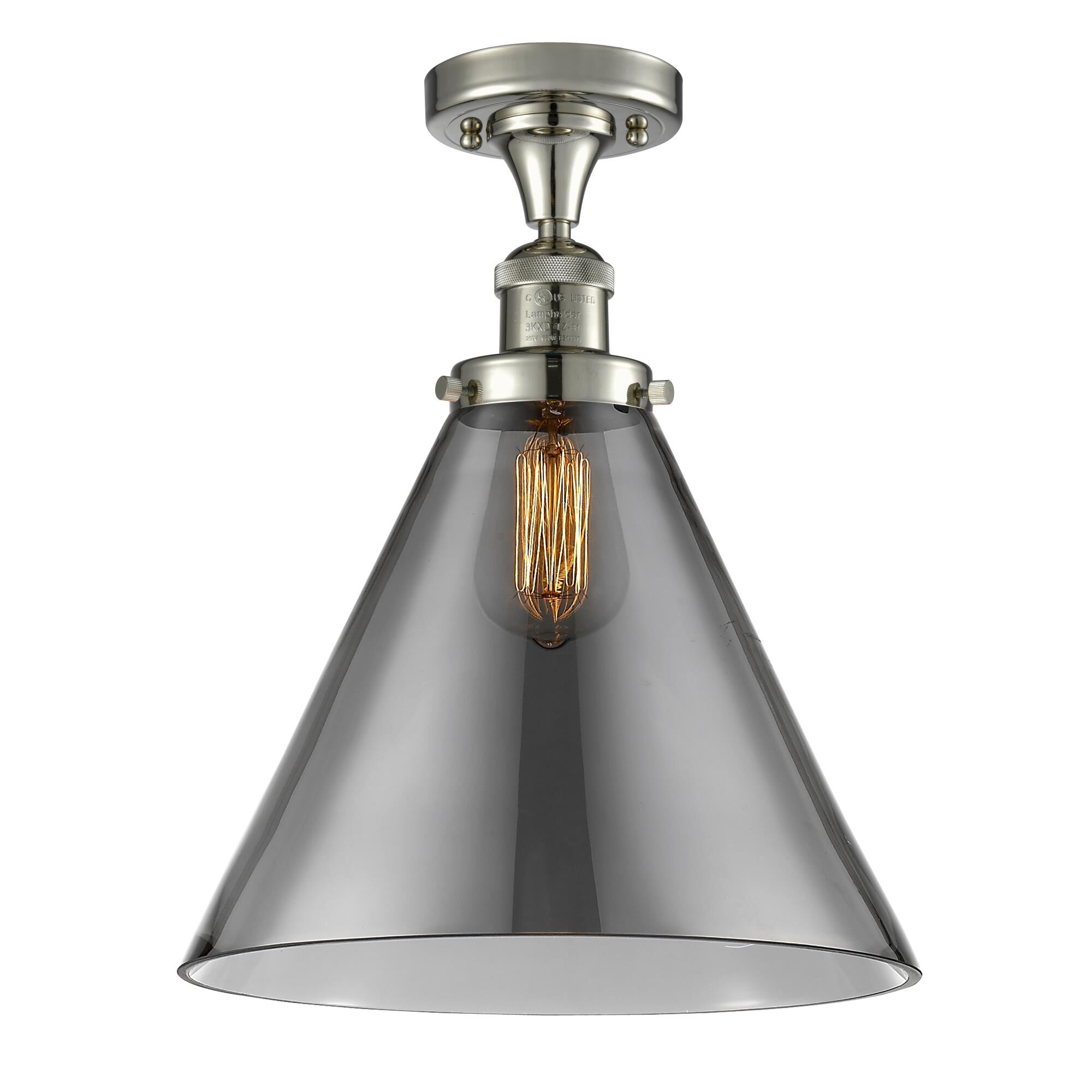 Bruno Marashlian Cone 12 Inch 1 Light Semi Flush Mount by Innovations Lighting
