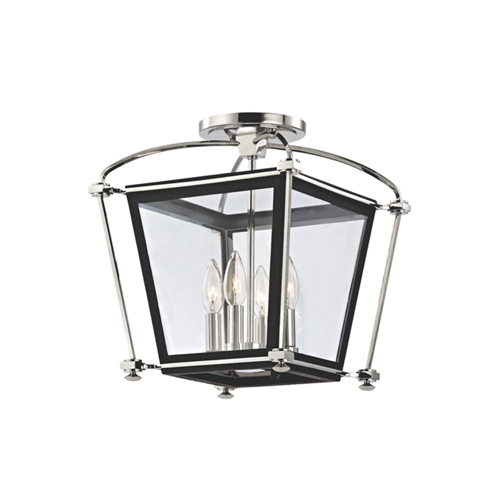 Hollis 13 Inch 4 Light Semi Flush Mount,