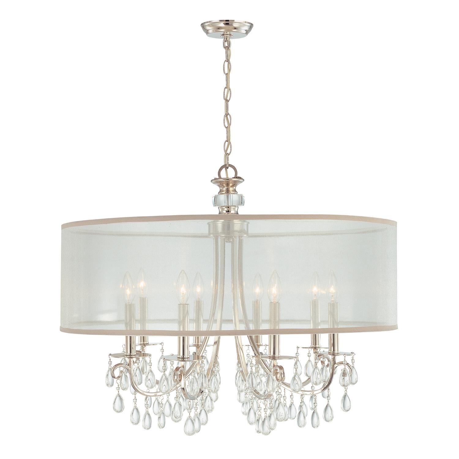 Hampton 32 Inch 8 Light Chandelier by Crystorama