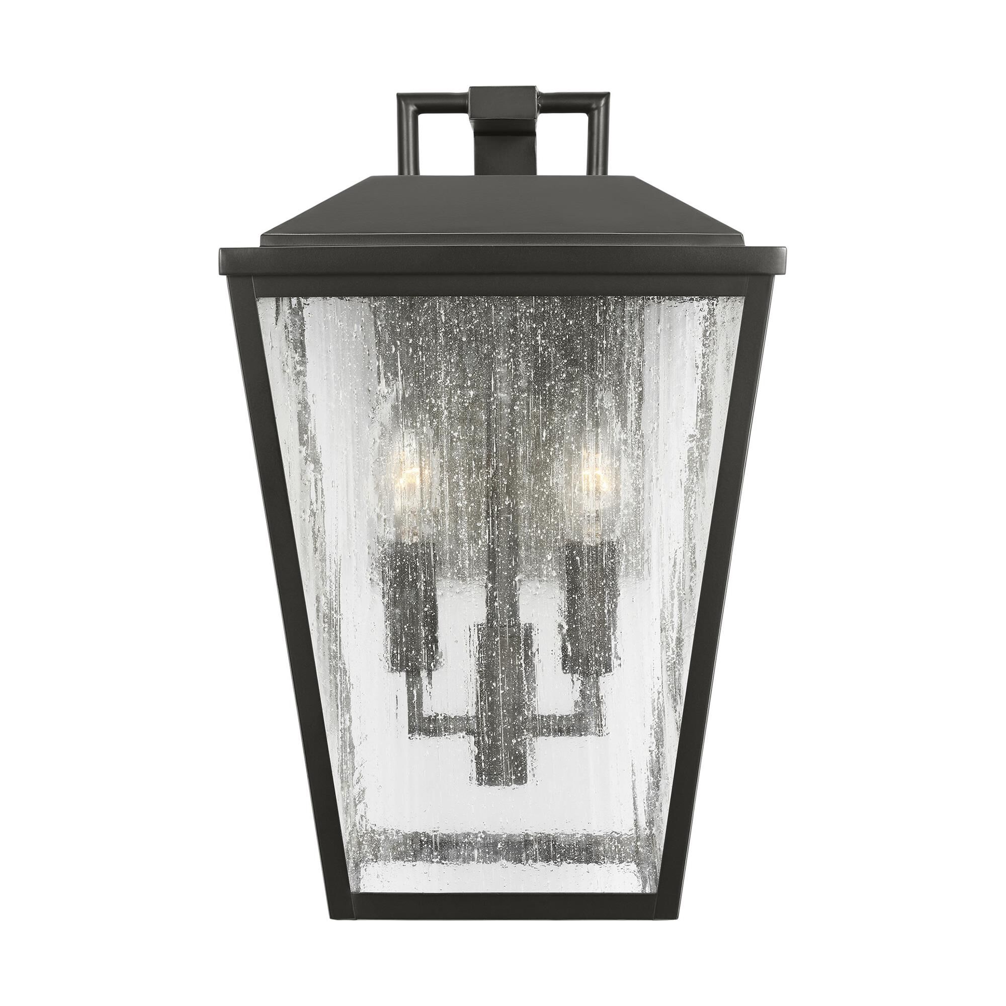Shown in Antique Bronze finish and Clear Seeded glass
