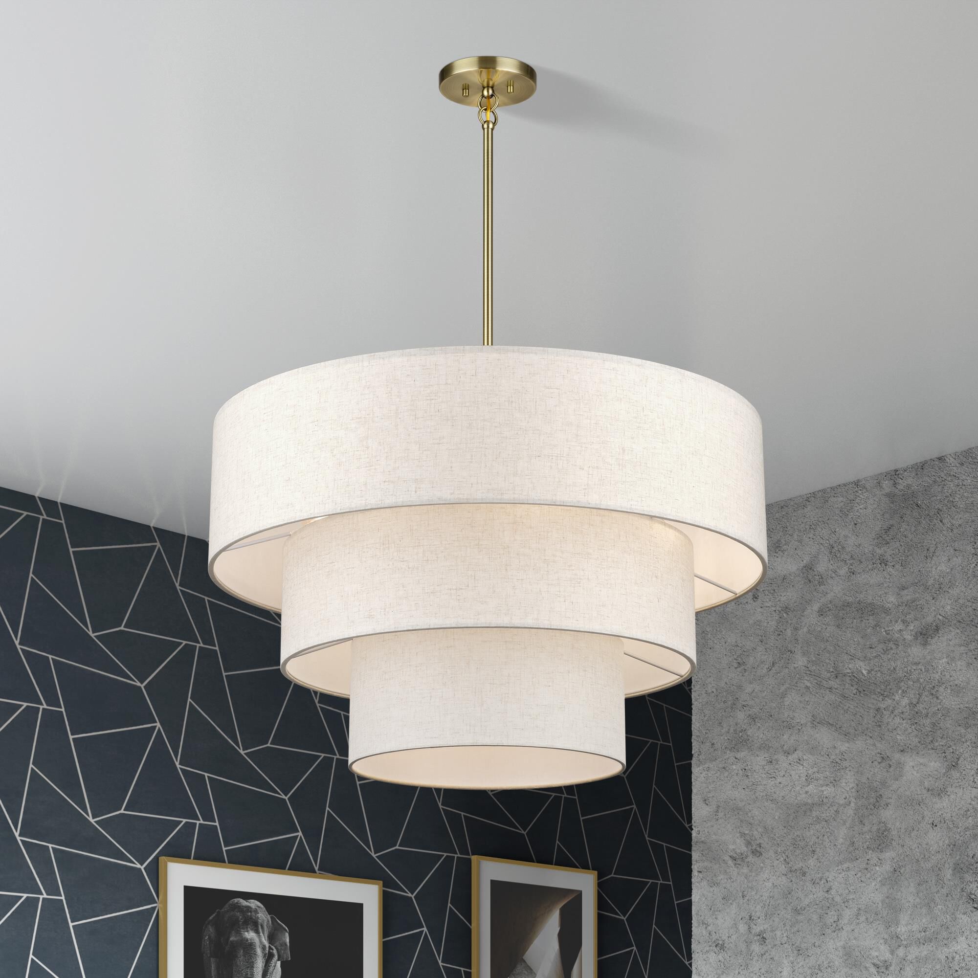 Manorwood 32 Inch Large Pendant by Livex Lighting