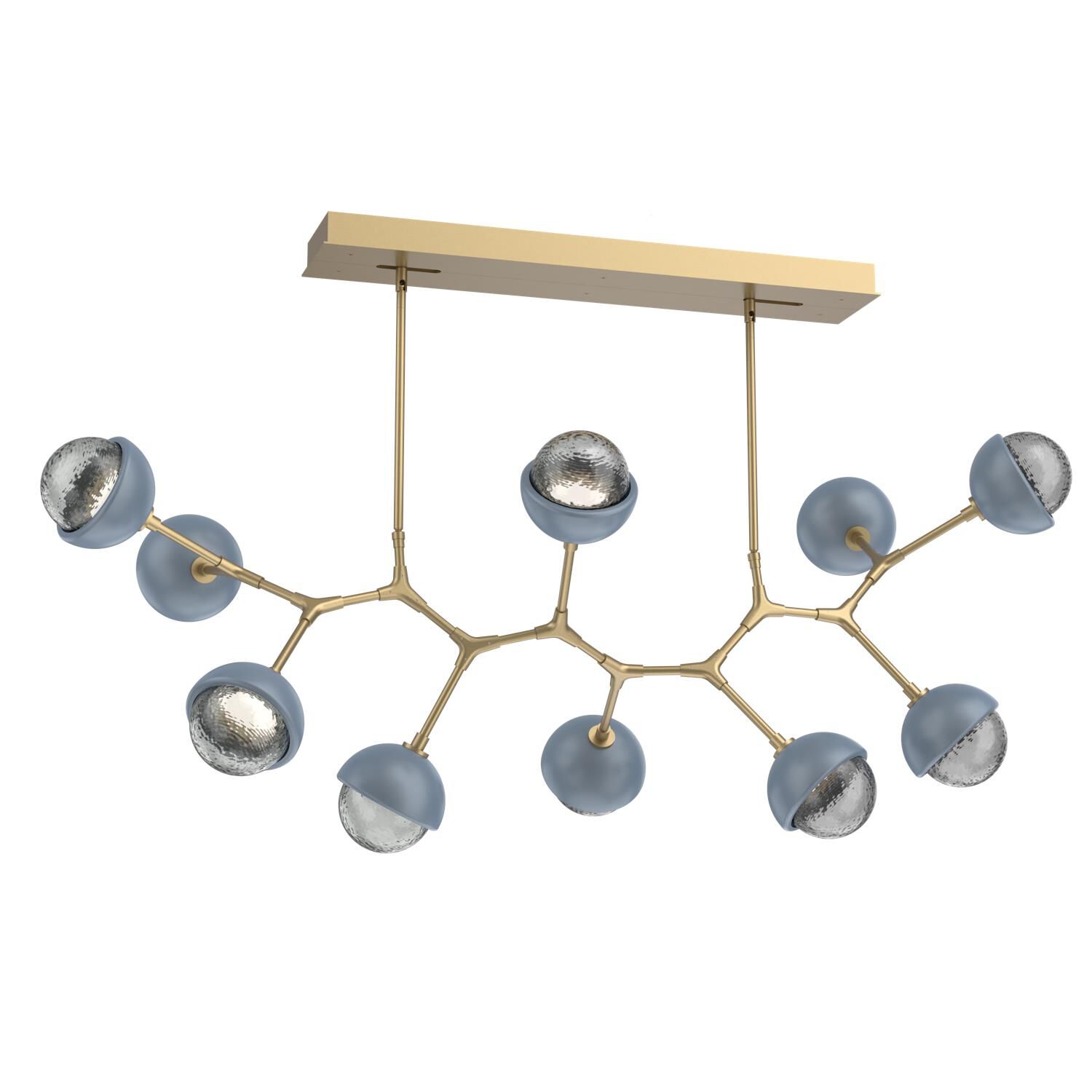 Levi Wilson Cabochon 56 Inch Linear Suspension Light by Hammerton Studio