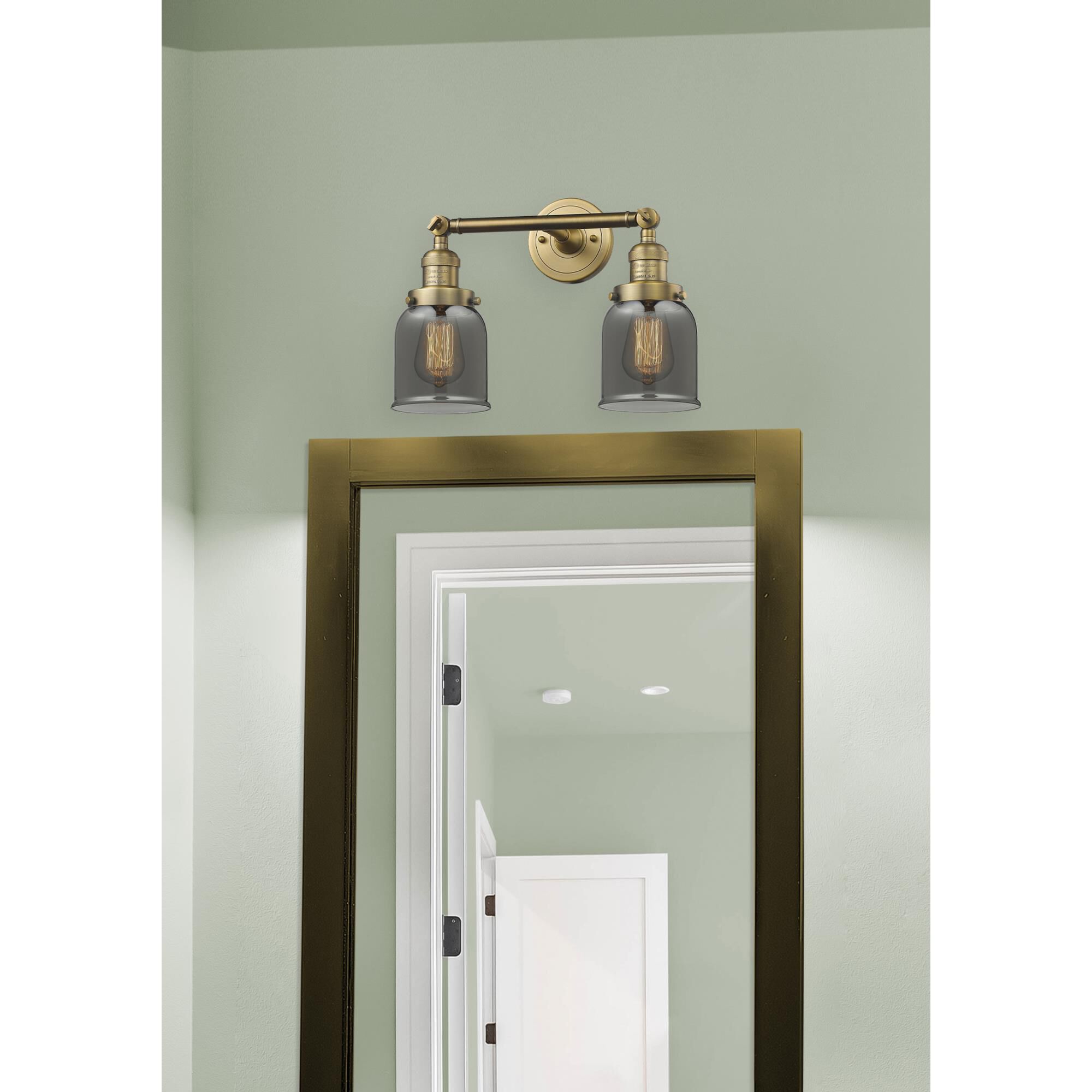 Bruno Marashlian Small Bell 16 Inch 2 Light Bath Vanity Light by Innovations Lighting